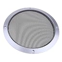 ATORSE® 8 Inch Speaker Grills Cover Case with 4 Pcs Screws for Speaker Mounting Home Audio DIY -225Mm Outer Diameter Silver gallery image