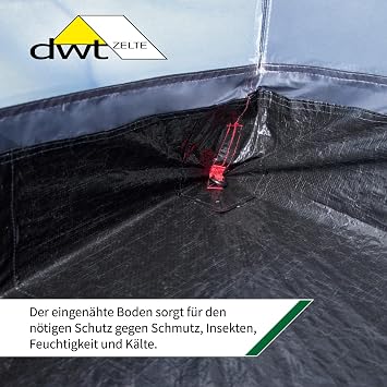 dwt Rapid Air II Bus Awning Freestanding and Inflatable 340 x 240 cm Grey Texolan 30 with Canopy and Ventilation Windows