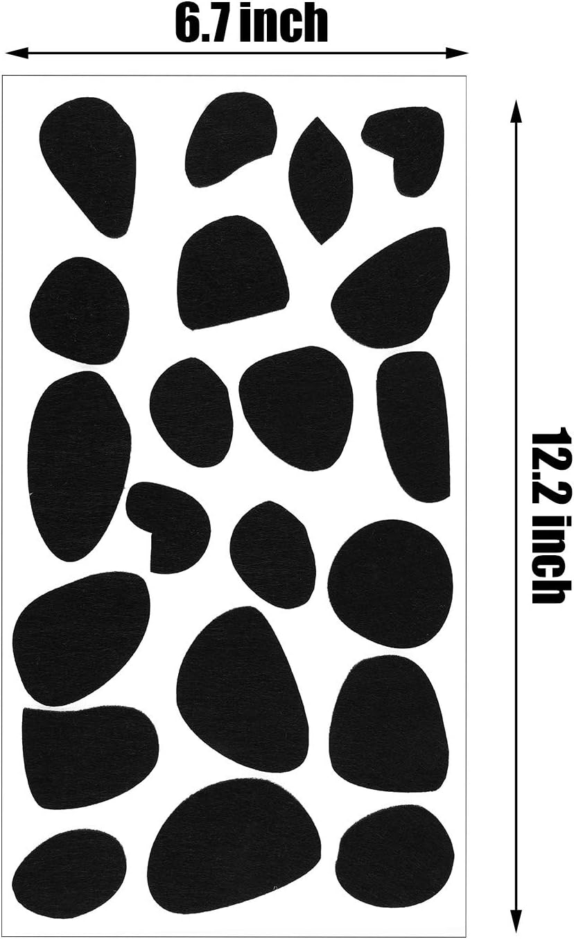Tatuo 20 Sheets Black Adhesive Felt Circles Pads for Dalmatian Costume Spotty Dog Dalmatian Spots Sticker for DIY Party