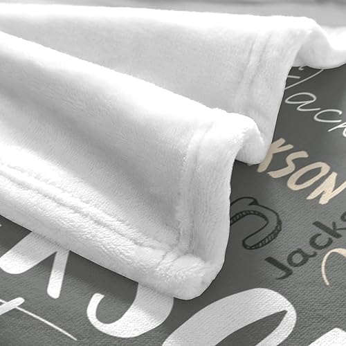 Miniatura 3 de Manta personalizada con nombre para adultos, manta de franela con nombre personalizado para niños y niños, Manta personalizada para regalo de