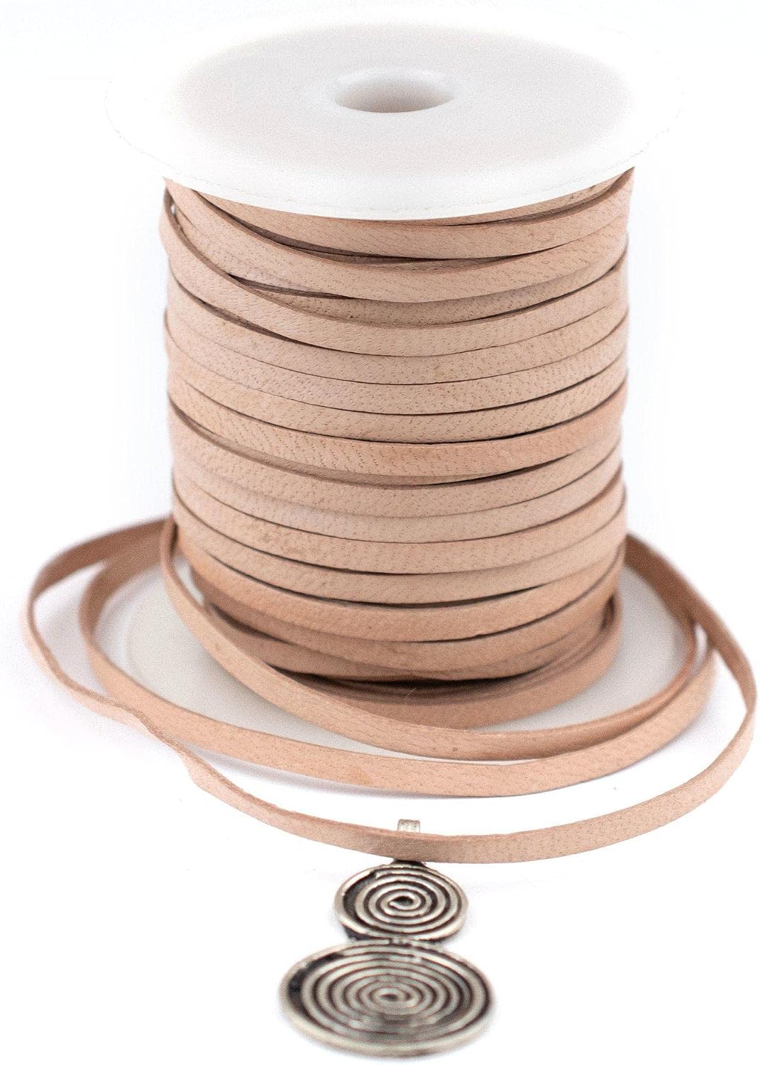 The Bead Chest 3.0mm Natural Flat Leather Cord (75ft)