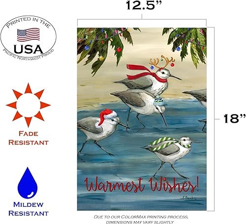 Miniatura 8 de Toland Home Garden 1012262 - Bandera de jardín de Navidad con camión rojo de 28 x 40 pulgadas, doble cara para decoración de jardín de invierno al