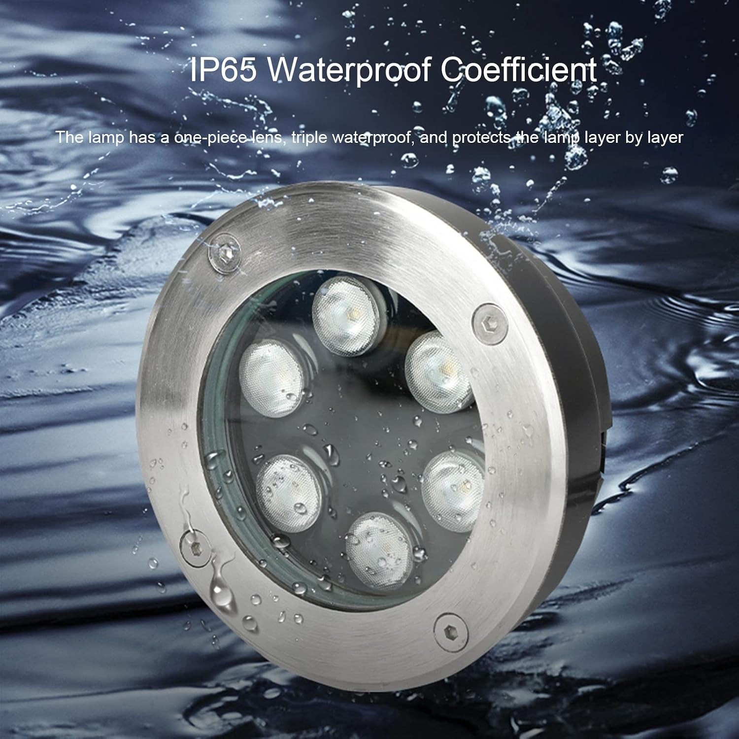 Outdoor Recessed Ground Light 4 Pack Low Voltage Deck Lights IP65 Waterproof Embedded Underground Light for Garden, Yard, Driveway, Deck, Pathway, Step Round Landscape Lamp, AC12/24 (Color : B