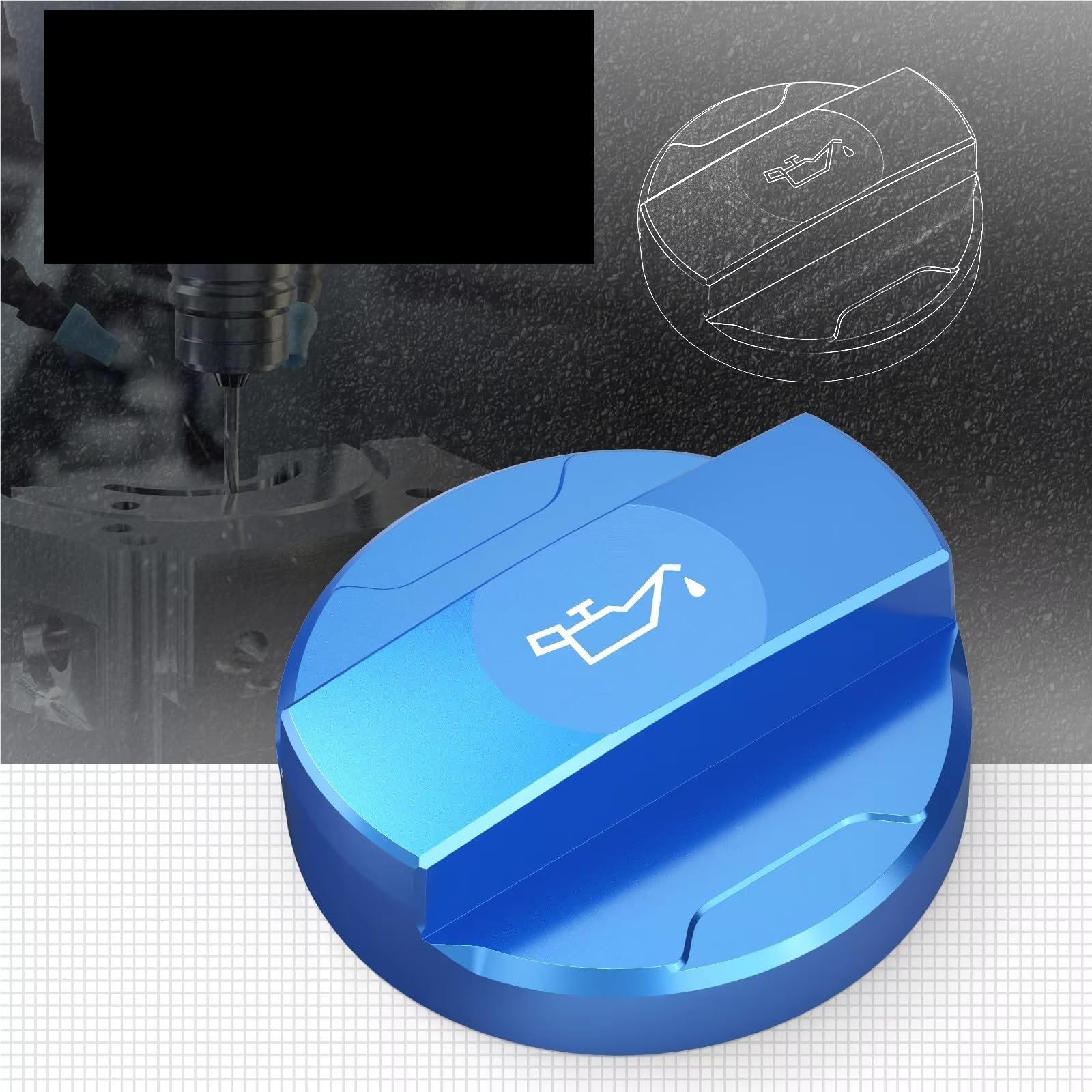 Tapón de llenado de aceite de motor Para SEAT Para Skoda BEVINSEE Tapón Llenado Aceite Tapón Aceite Motor Accesorios Repuesto Tapas Cubierta Accesorios Repuestos 1 Pieza(Blue)