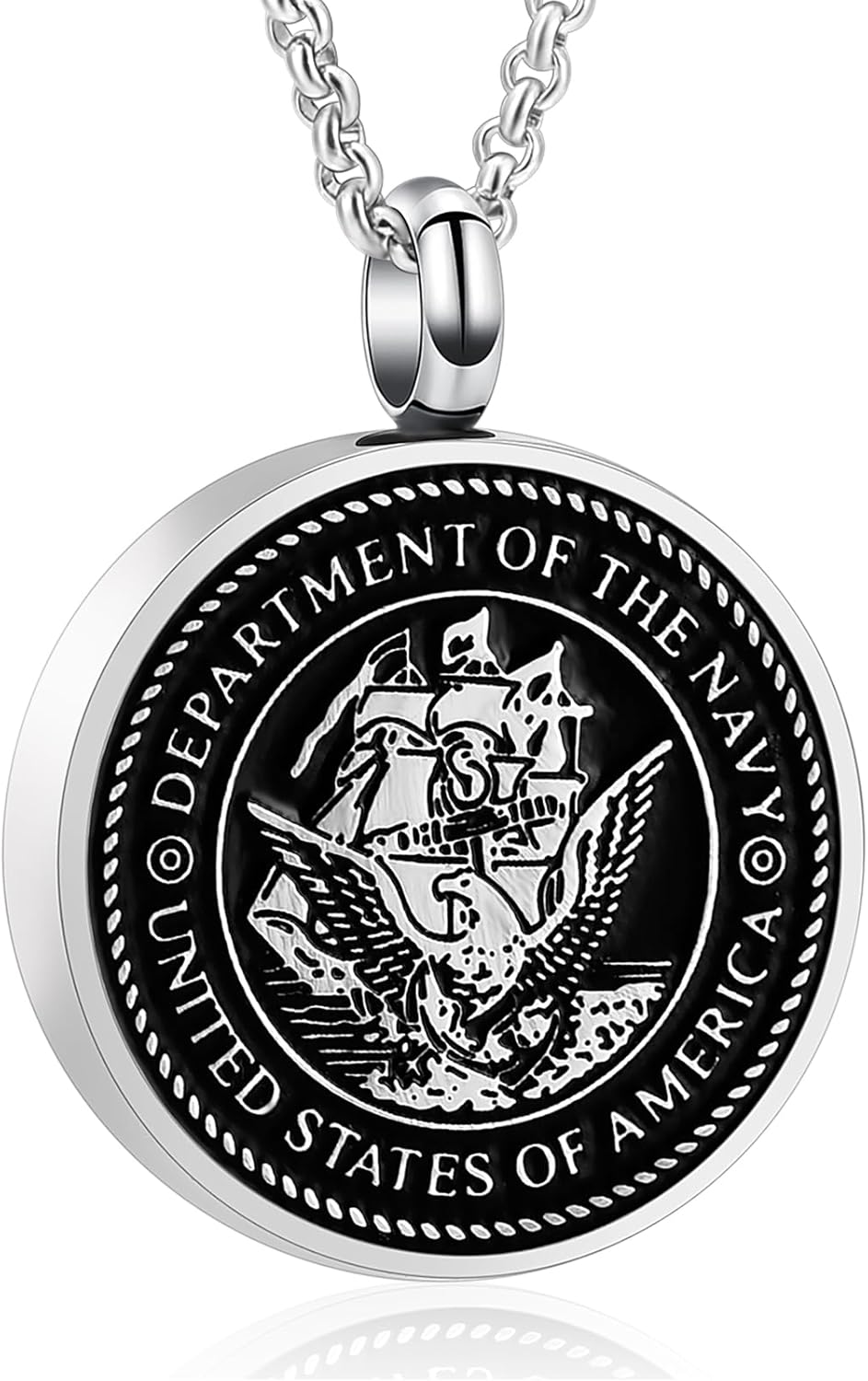 Hearbeingt Cremation Jewelry for Ashes USA Army/Air Force/Navy/Firefighter Memorial Urn Necklace for Ashes Keepsake Pendant for Women Men