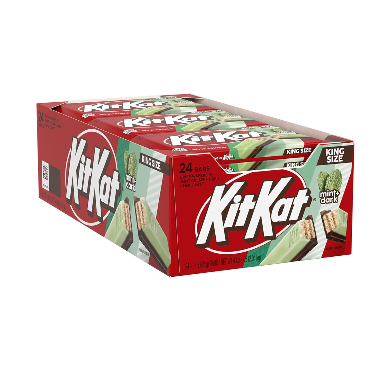 KIT KAT DUOS Dark Chocolate Mint Wafer King Size, Candy Bars, 3 oz (24 Count)