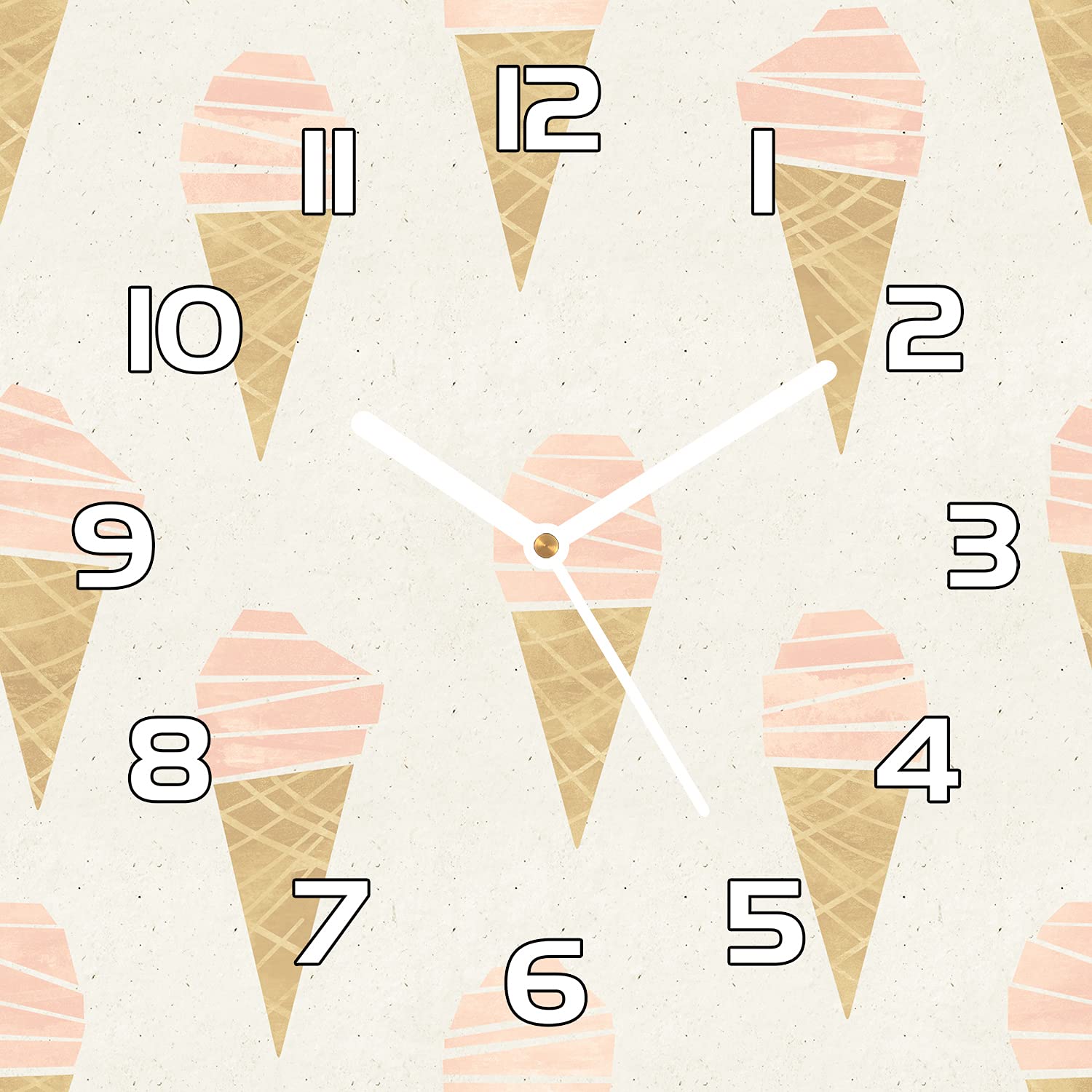 Horloge murale en verre Coloray lisible 30x30 cm aiguilles noires