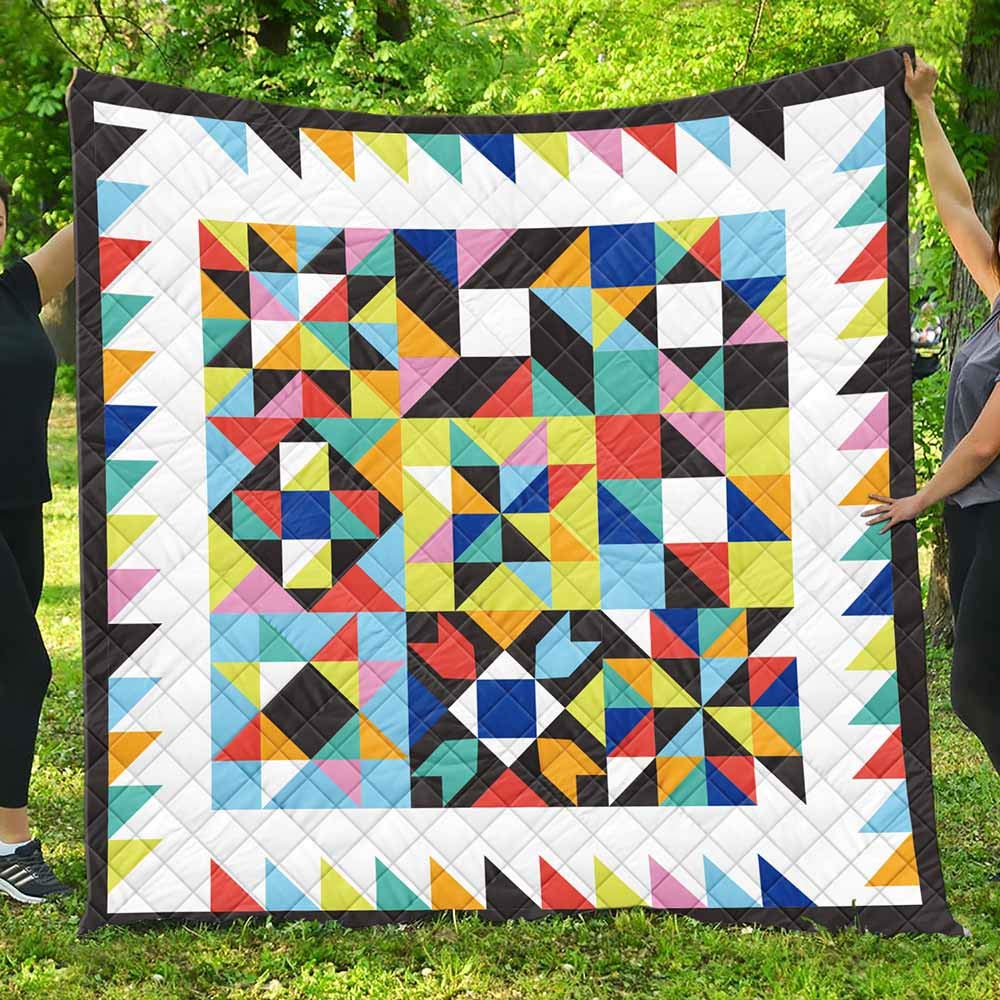 Fansu Colcha Acolchada Fina Suave Cubrecama Rellenos Finos Toda Temporada Edredón Colchas Bouti Cama 90/135/150, Impresión del Mundo Bohemio Manta para Sofa (Estilo geométrico,226 * 280cm)