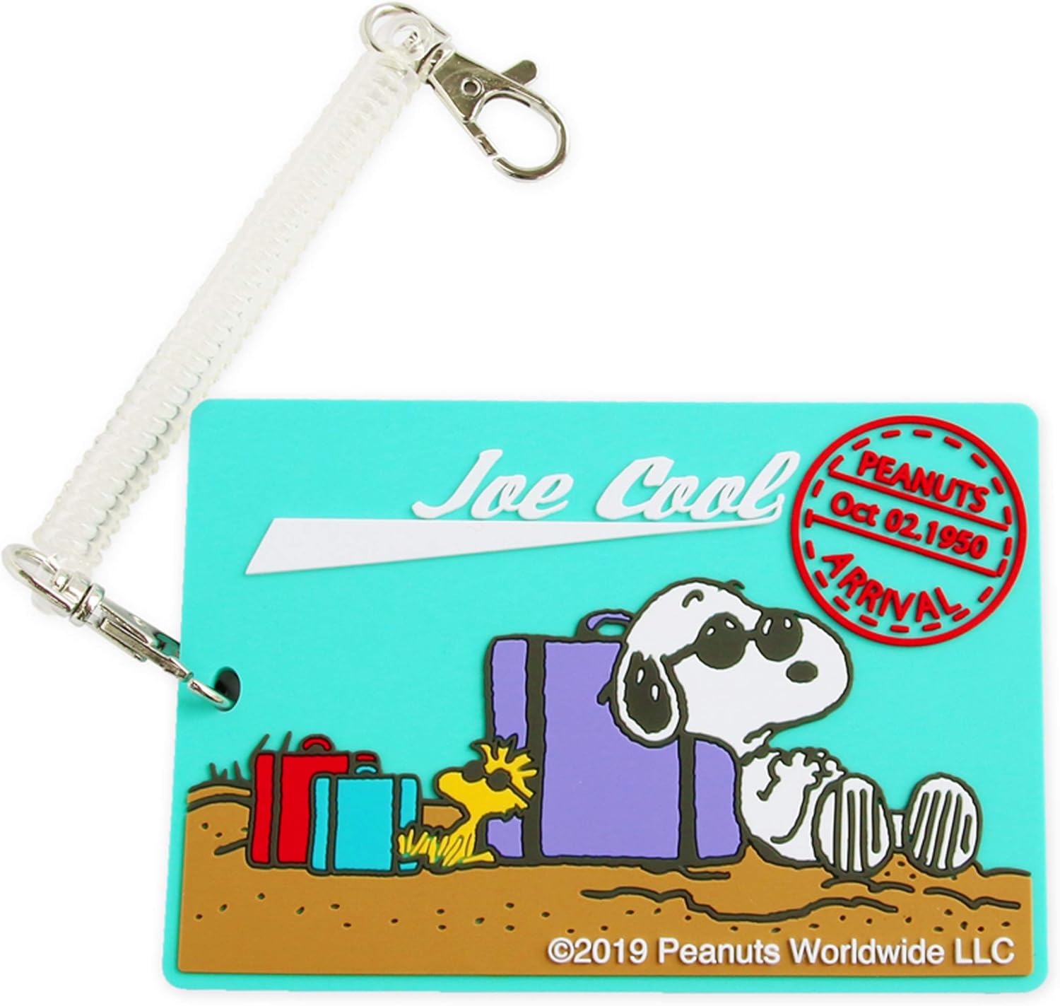 バンガード スヌーピー タグ スーツケース ネーム (ICカードケース 定期入れ にも)キャラクター かわいい ジョークール (伸びるストラップ付き) ジョークール