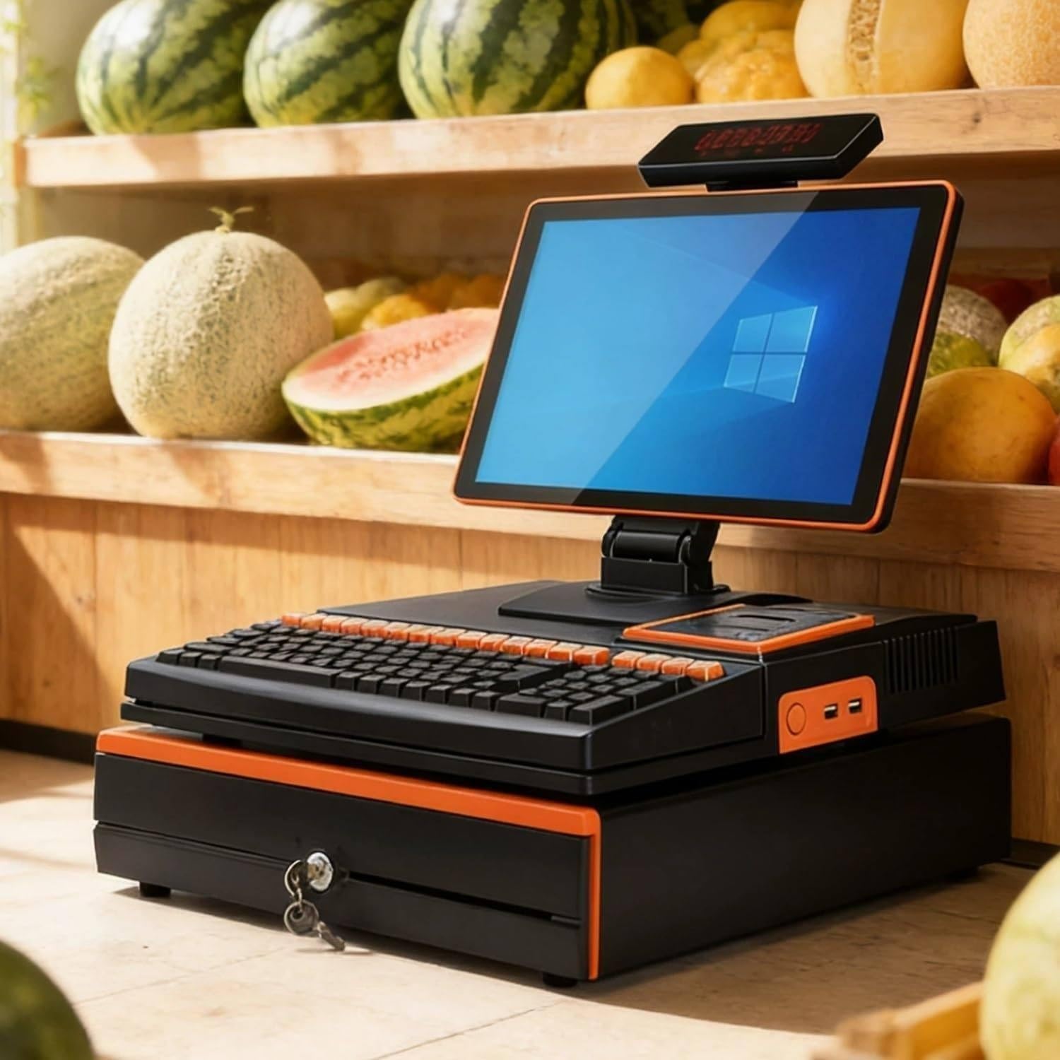 Caja Registradora Electrónica Todo en Uno con Pantalla Táctil de 15.6 Pulgadas - Sistema POS Inteligente para Comercio y Retail