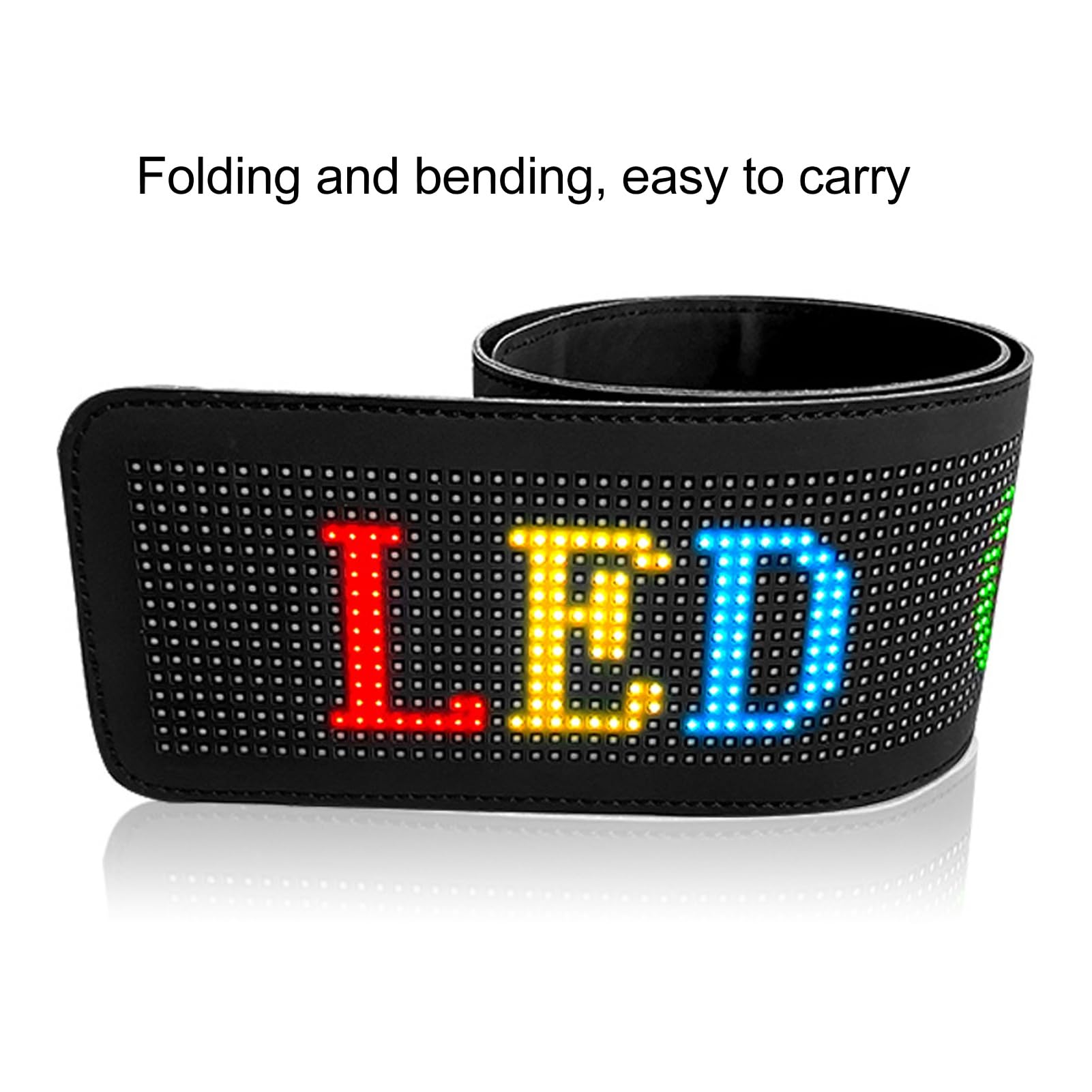 Display Pubblicitario Luminoso RGB Programmabile per Insegne per Auto a LED per Installazioni di Eventi Aziendali 28,5 X 9 Cm