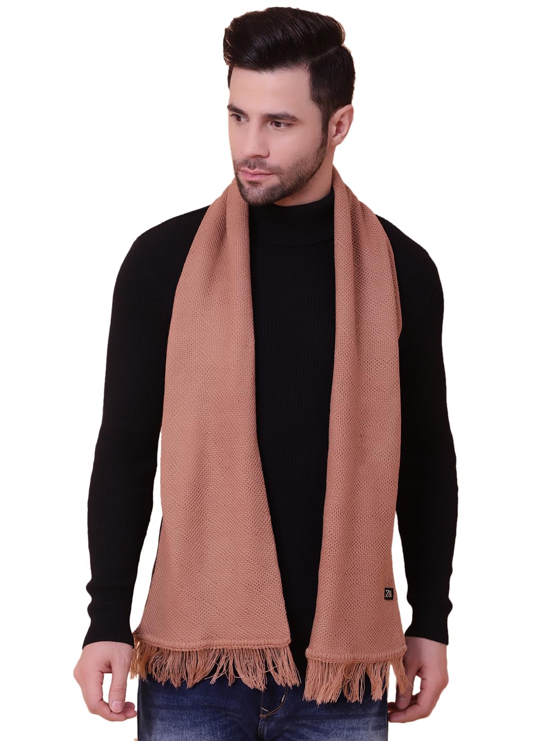 Vesture Men’s Winter Woolen Muffler – Timeless Style with Diagonal Square Pattern and Tassels for Winter Vesture Men’s Winter Woolen Muffler – Timeless Style with Diagonal Square Pattern and Tassels for Winter