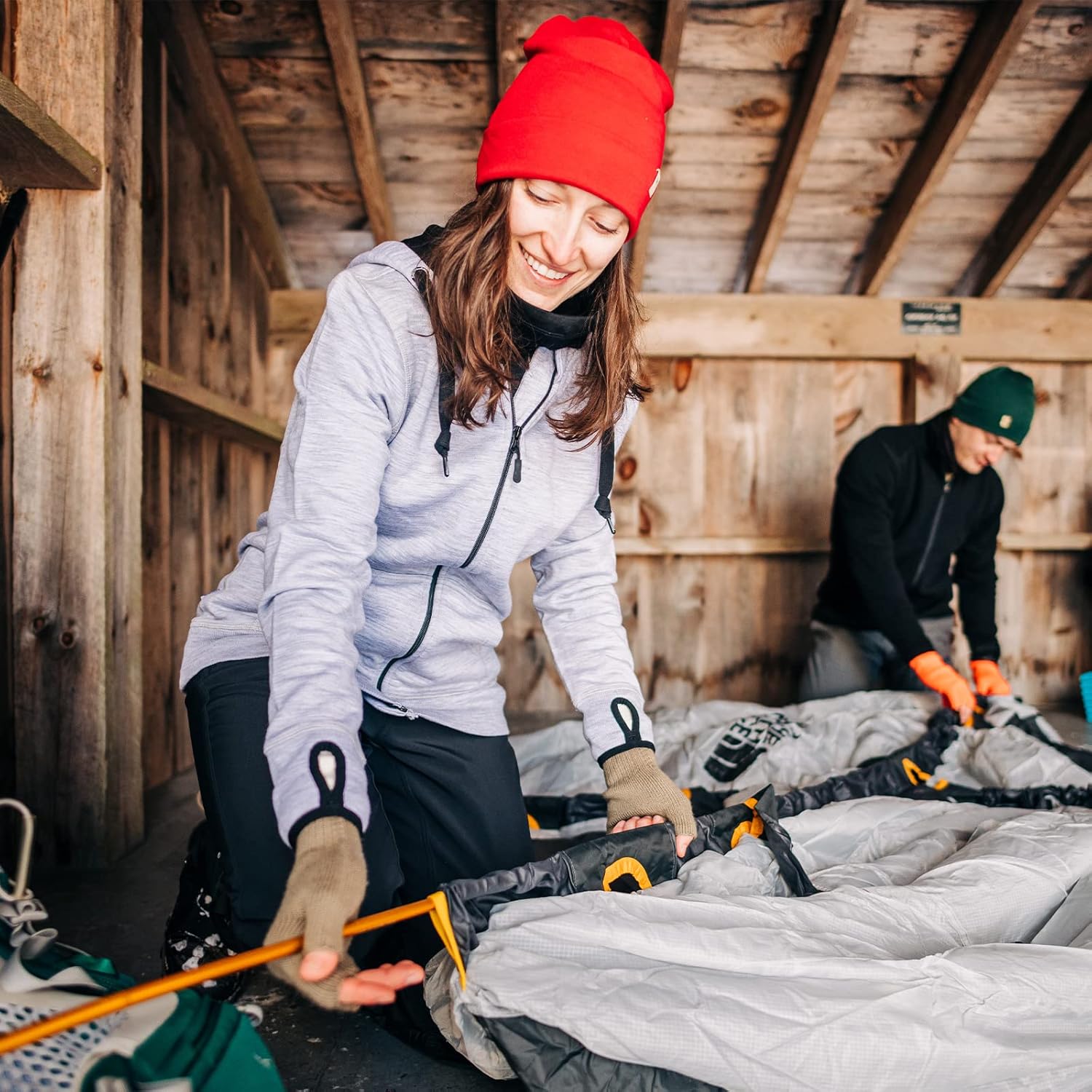 Merino Wool Fingerless Gloves - Hunting and Fishing Liner - Half Finger Warm Knitted Gloves - Image 4