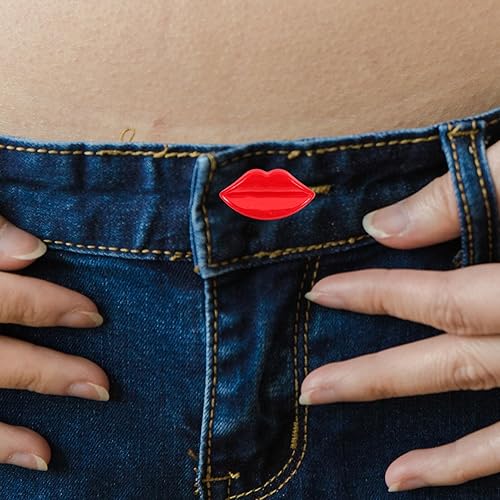 Miniatura 4 de EXCEART 100 botones en forma de labio, boca roja, botones de costura de plástico para manualidades, bufandas, bufandas, ropa, accesorios para muñecas