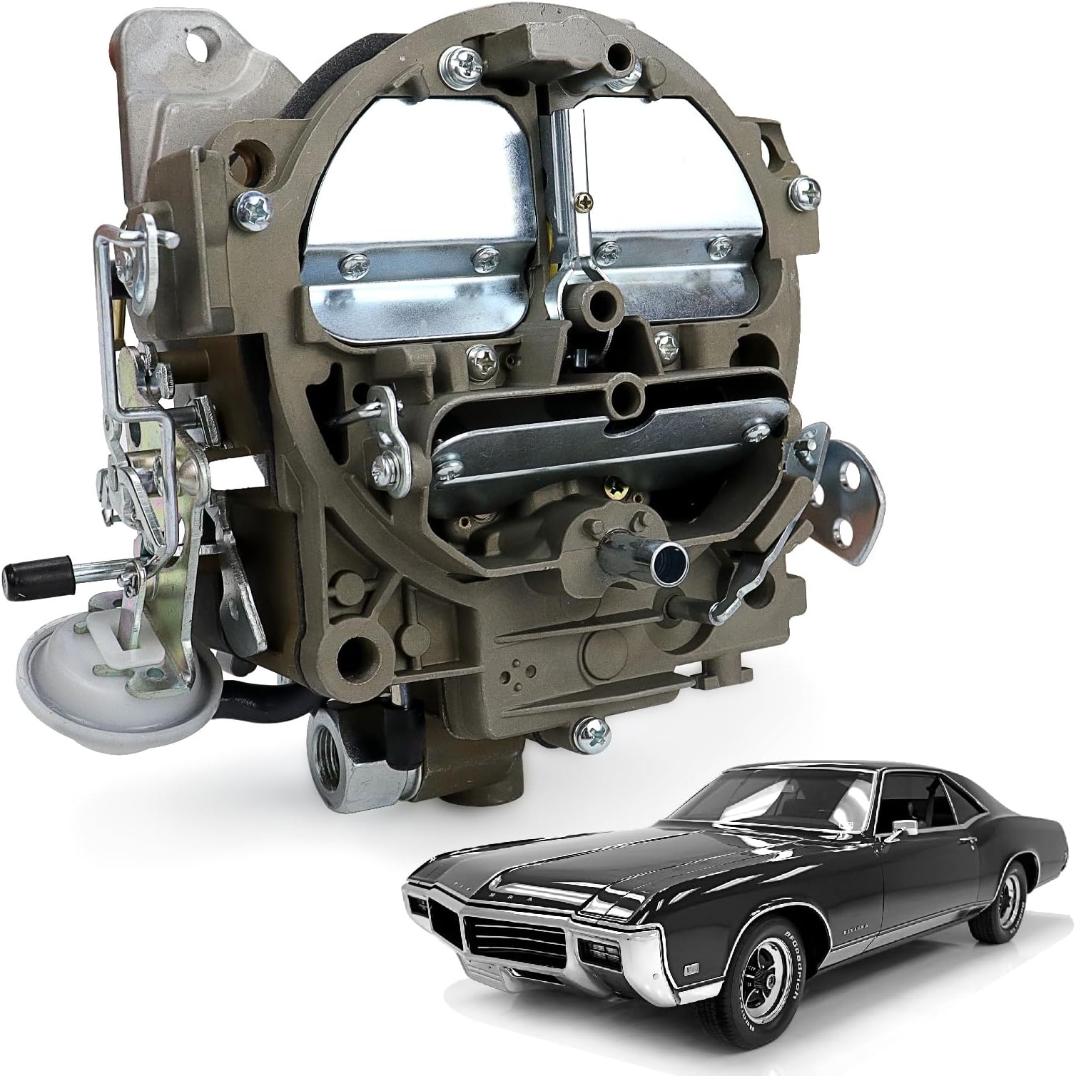 Amazon.com: FEXON Quadrajet Carburetor 4 Barrel Compatible with 1966 ...
