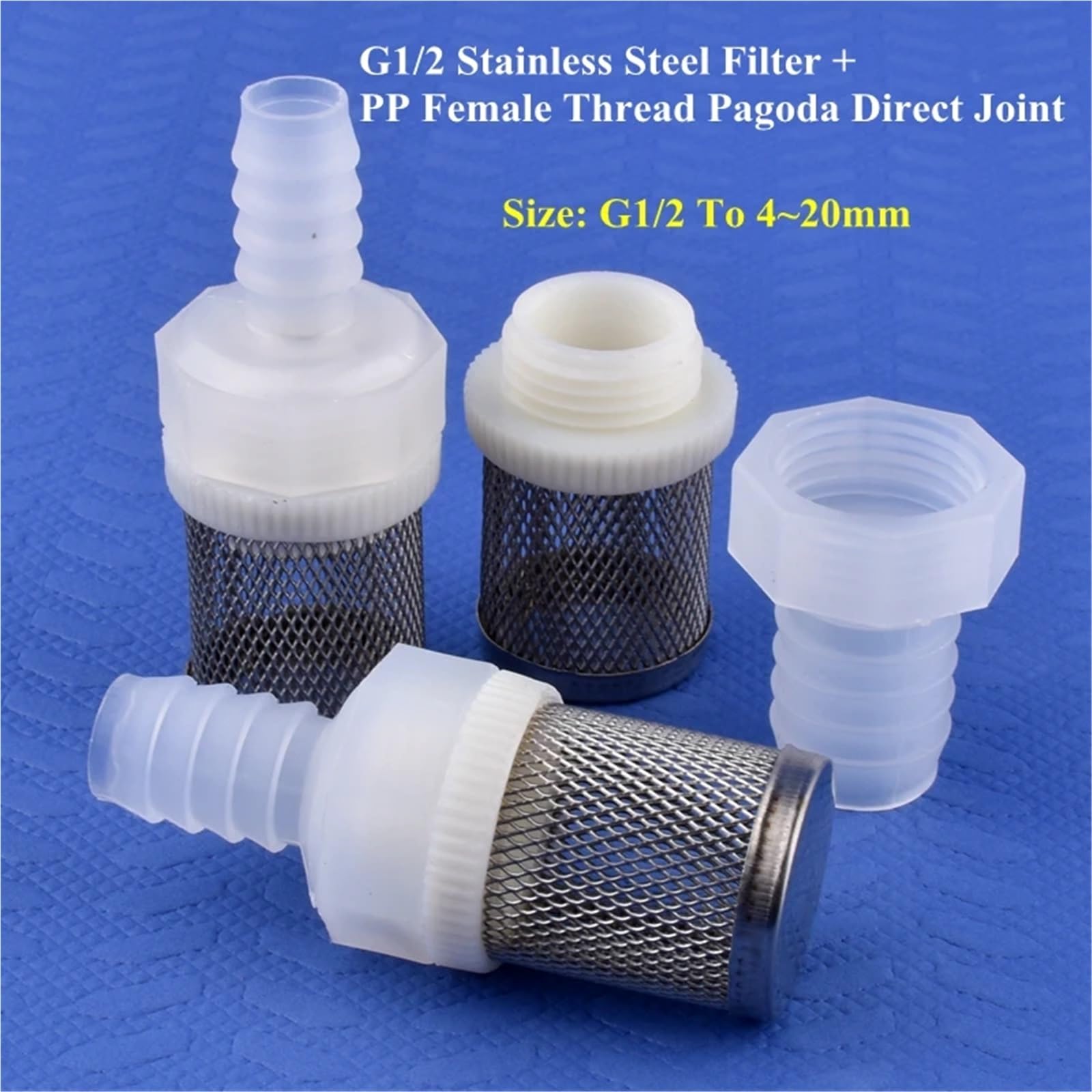 10 szt. 4 ~ 20 mm pompa wodna filtr wlotowy pagoda przegub akwarium wąż do akwarium (G1I2-12 mm)