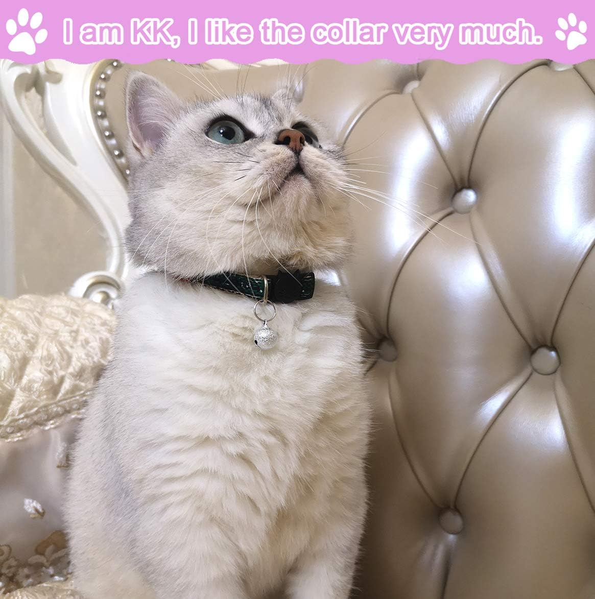 3 Pack Christmas Cat Collar with Bell Adjustable Breakaway Collars Set for Kittens & Puppies Cute Snow Collard for Cats