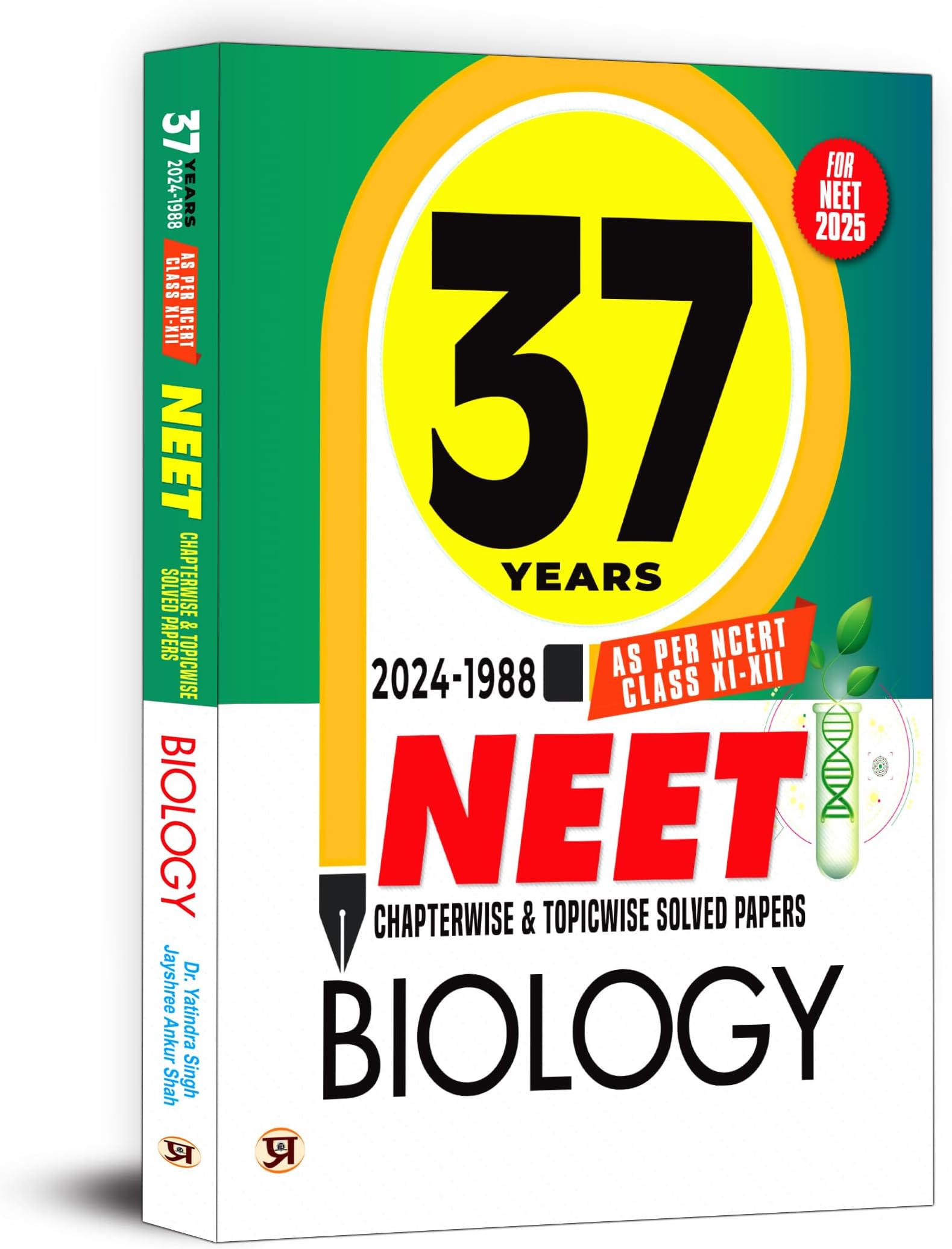 37 Years NEET Chapterwise & Topicwise Solved Papers Biology (2024-1998) | As Per NCERT Class 11 & 12 Include New Syllabus PYQs Question Bank For 2025 Exam