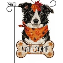 Fall Border Collie Decor Outdoor - Border Collie Fall Dog Decor Double Sided Garden Flag Outside Vertical Autumn Holiday Welcome Yard Decoration Lawn Outdoor Decor