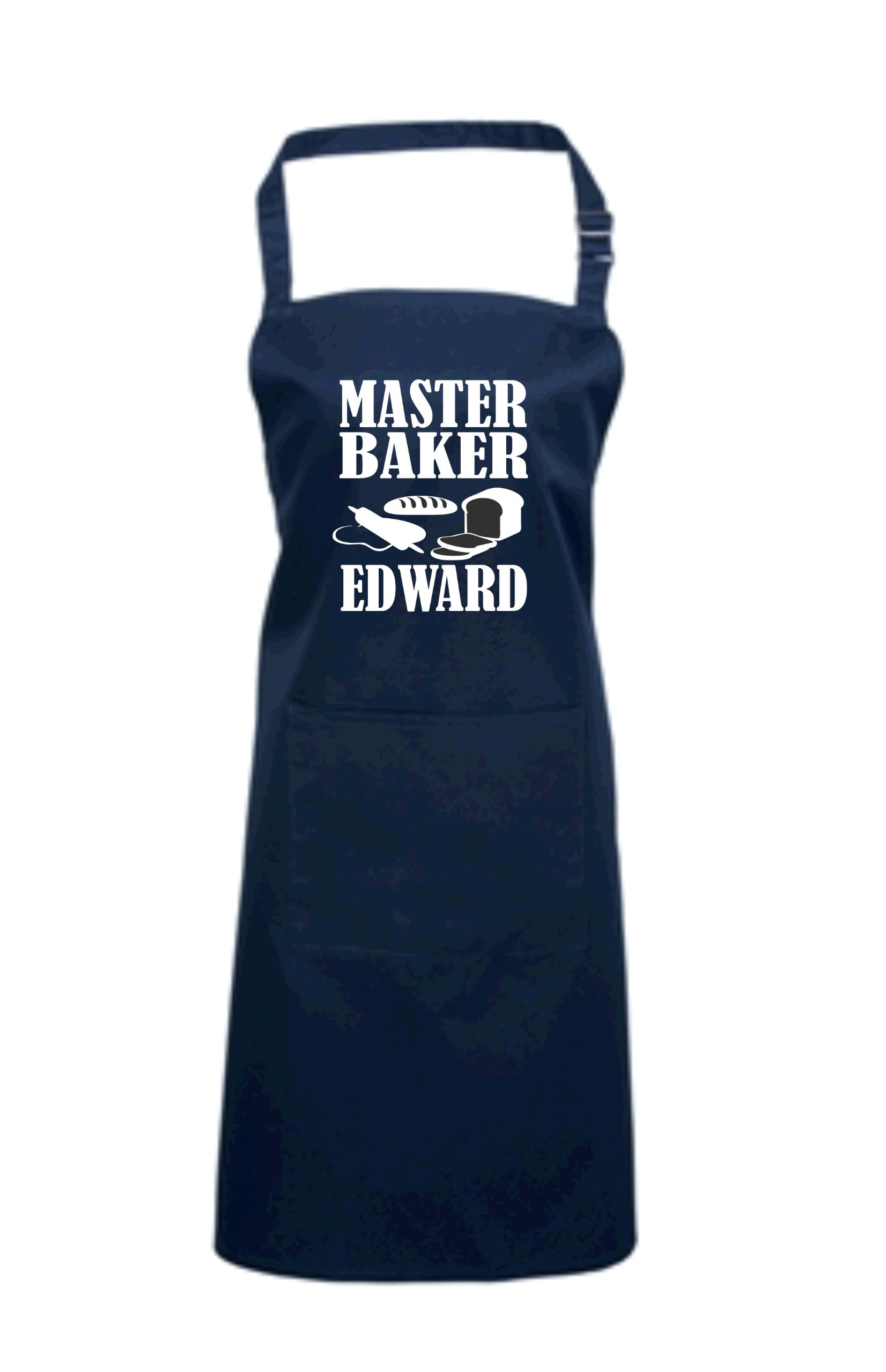 Edward Sinclair Women's Navy | Personalized | Master Baker With Name | Apron