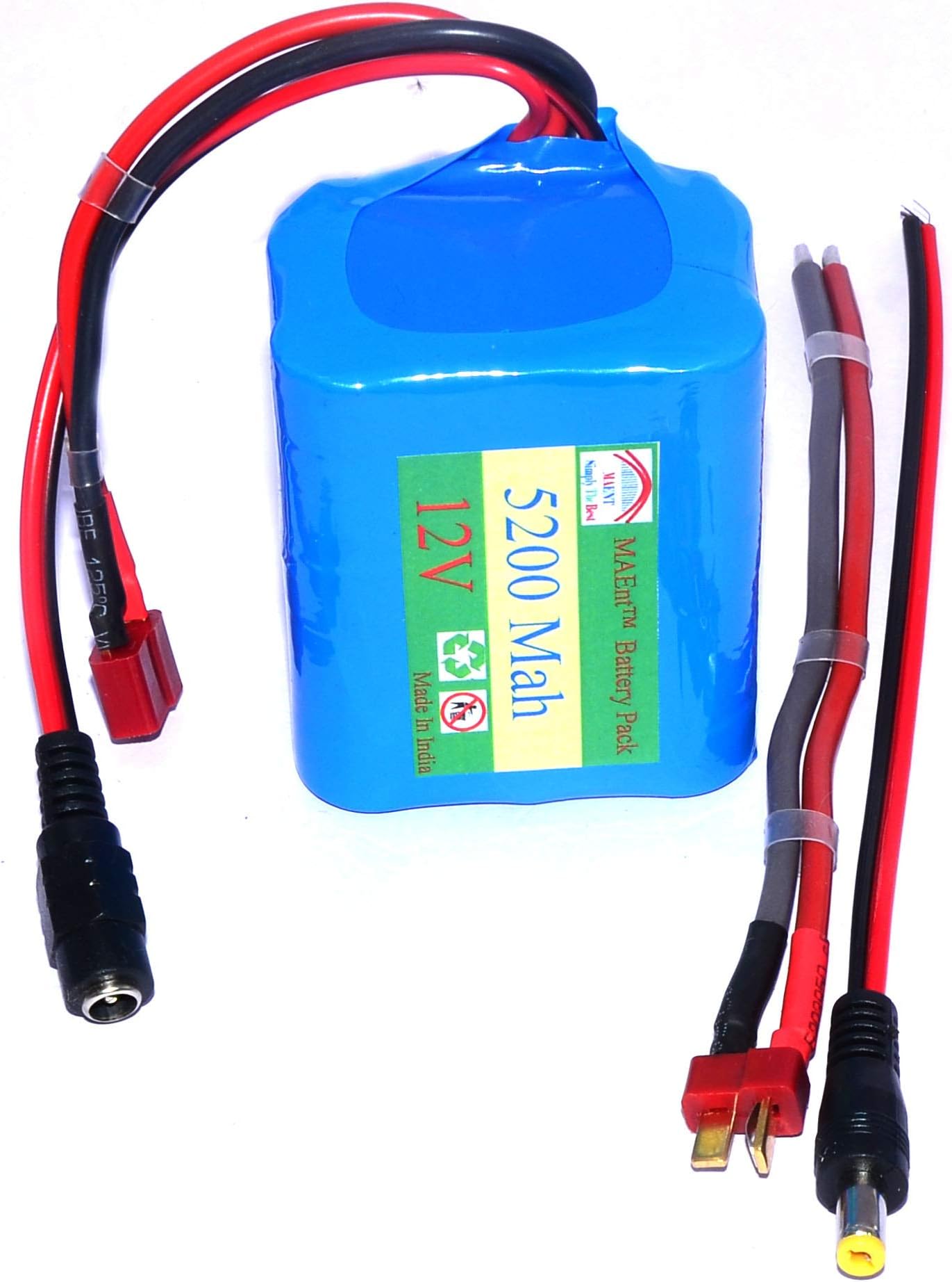 MAEnt™ 12V Li-ion 18650 Lithium ion Rechargeable Battery Pack 3S2P 11.1V 12.6V Battery Pack for GPS i Pod P sp/DVD/mp4 Tablet PC Drones Project Work Industrial Equipment (5200 Mah)