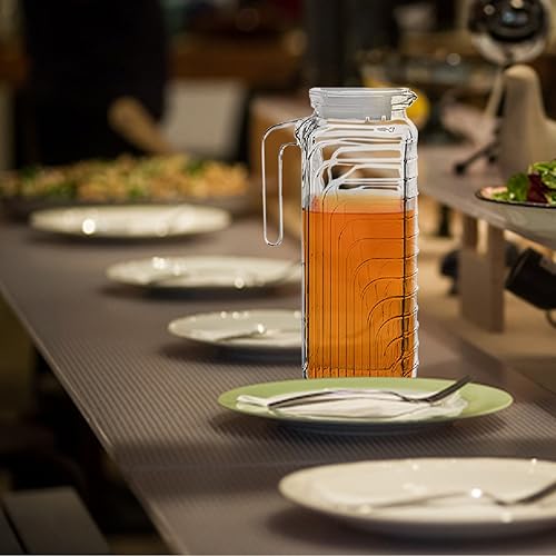 Miniatura 3 de Bormioli Rocco Gelo - Jarra de vidrio (1,2 litros, tapa blanca, 2 unidades)