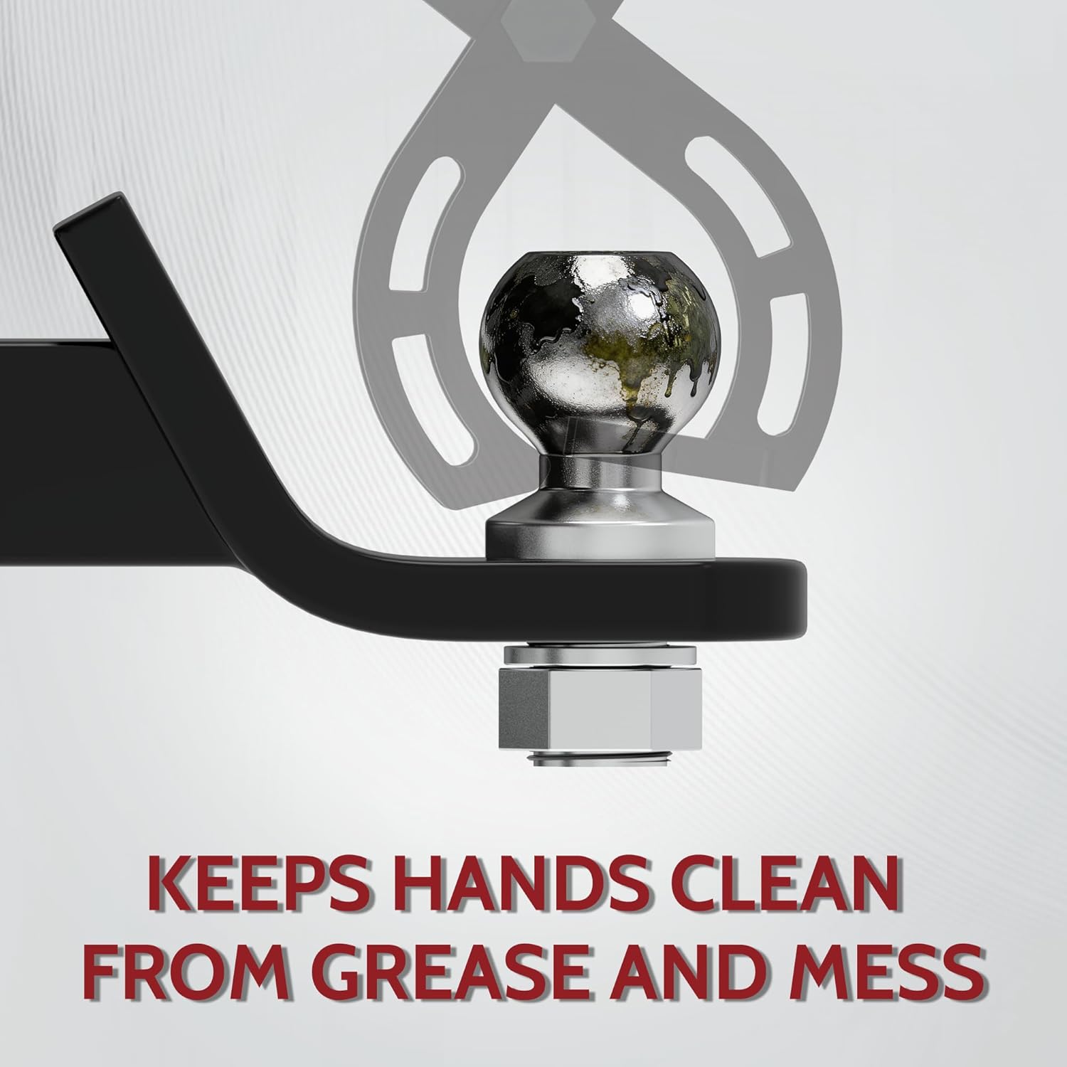 Hitch Lift Tool, Self-Adjusting Crab Grip for 2" and 2-5/16" Hitch Balls and Weight Distribution Hitches