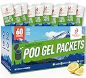 Firebelly Outfitters Portable Toilet Powder – Poo Gel for Camping & Hiking, Urine & Feces Solidifying Gel, Deodorizing & Absorbent Powder for Emergency Toilet Waste Treatment (60 Packets)
