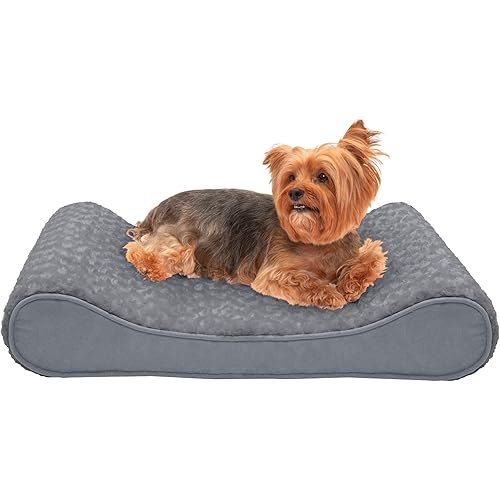 Furhaven Orthopedic, Cooling Gel, and Memory Foam Pet Beds for Small, Medium, and Large Dogs - Ergonomic Contour Luxe Lounger Dog Bed Mattress and More