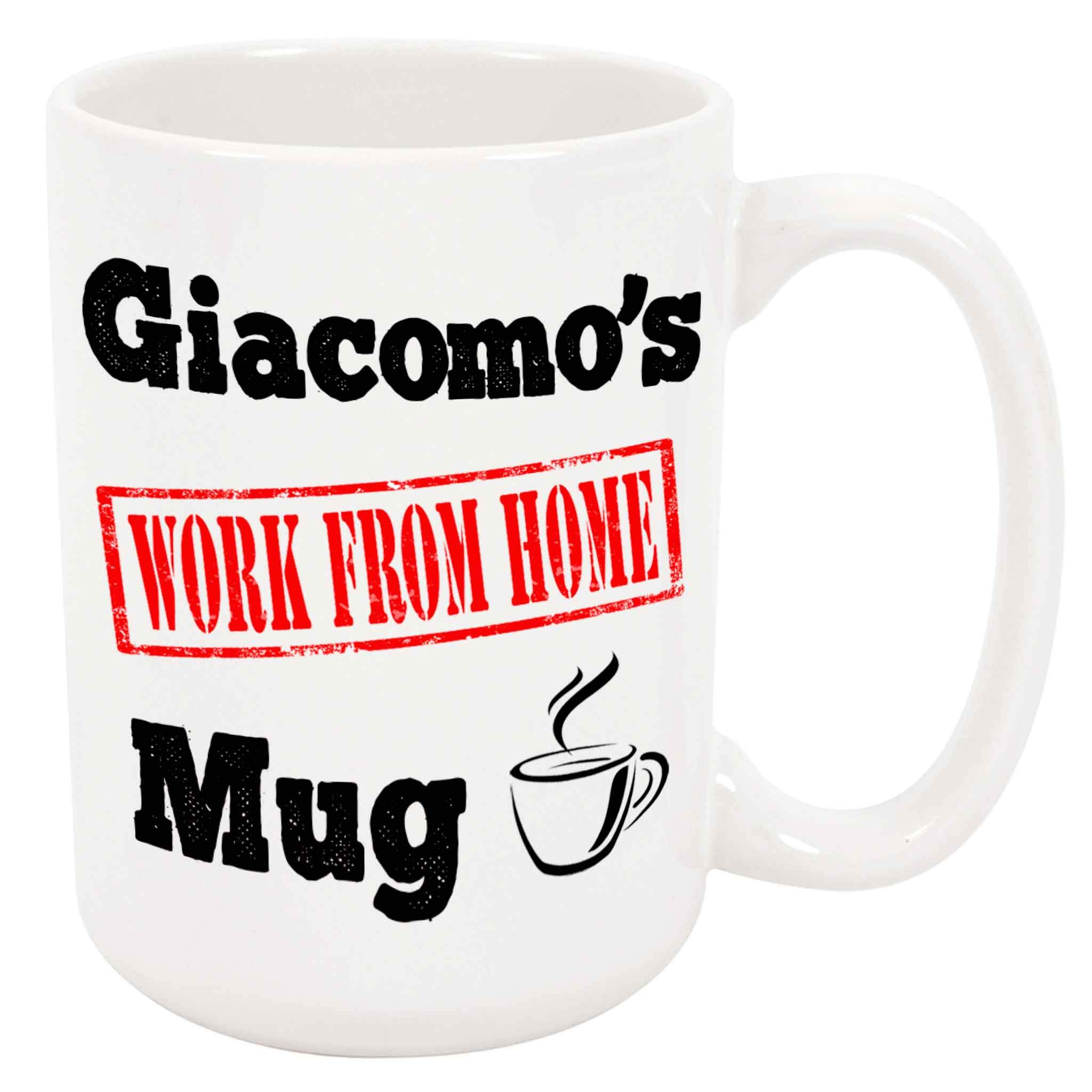 Bouncing Brick Designs Giacomo's Work From Home Coffee Mug, WFH Present