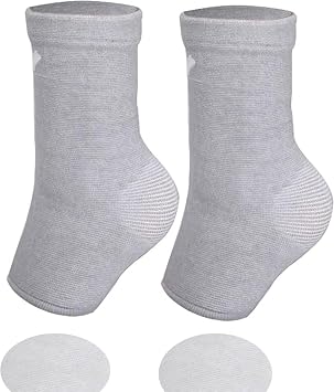 Foot Sleeves - Ankle Compression Socks - Foot Compression Sleeves for Outdoor Sport Sport Hiking WalkingGray, Medium