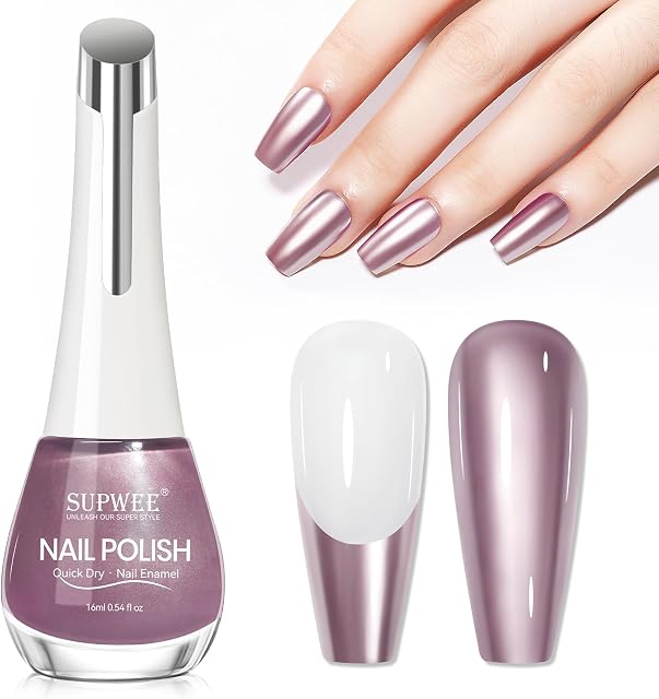 SUPWEE Miroir Nail polonais à sec rapide, Chrome métallique Nail Polonais Air Laque à ongles rapide sèche DIY Manucure