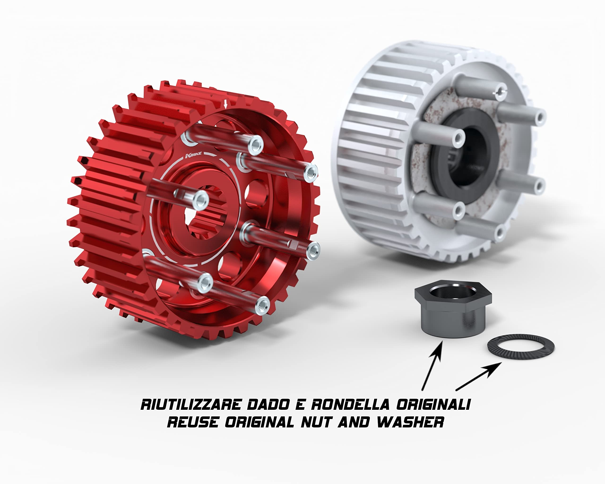 Kbike tamburo frizione rosso per Ducati