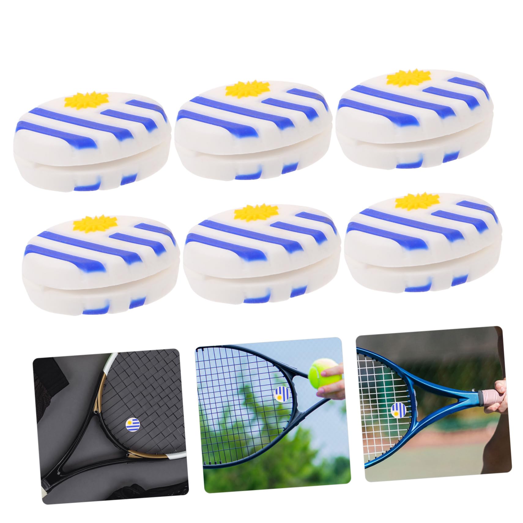 UKCOCO Ammortizzatori per Racchette Tennis Silicone con Design della Uruguaiana Accessori Antivibrazione per Racchette Tennis Facili Installare E Compatibili con Diversi