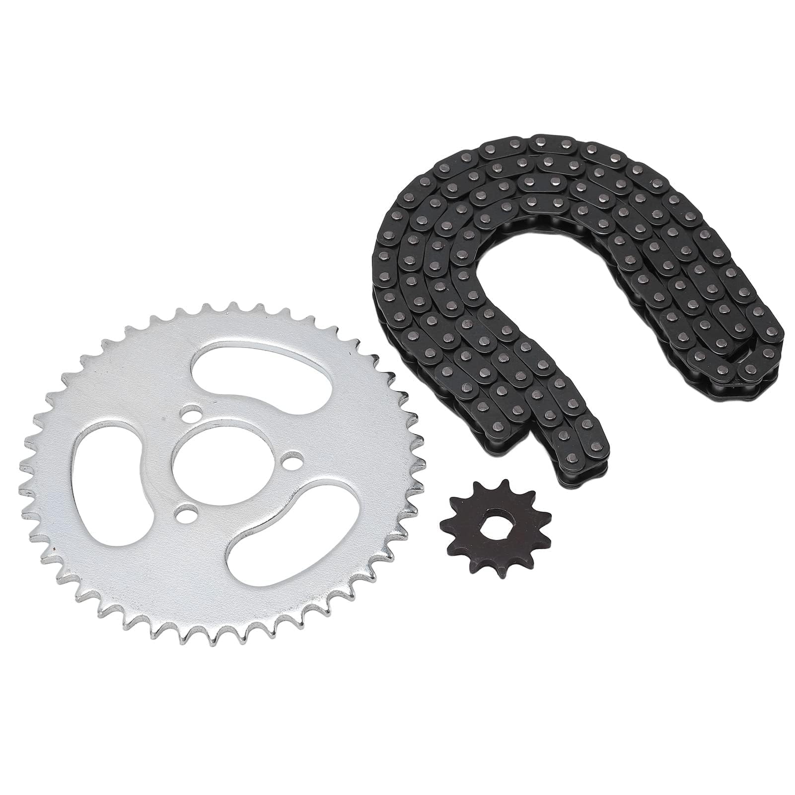 T8F Catena con pignone anteriore e posteriore, Set di pignoni per catena motore in acciaio Catena con pignone di trasmissione ad alta potenza per mini motociclette e kart ATC modificati