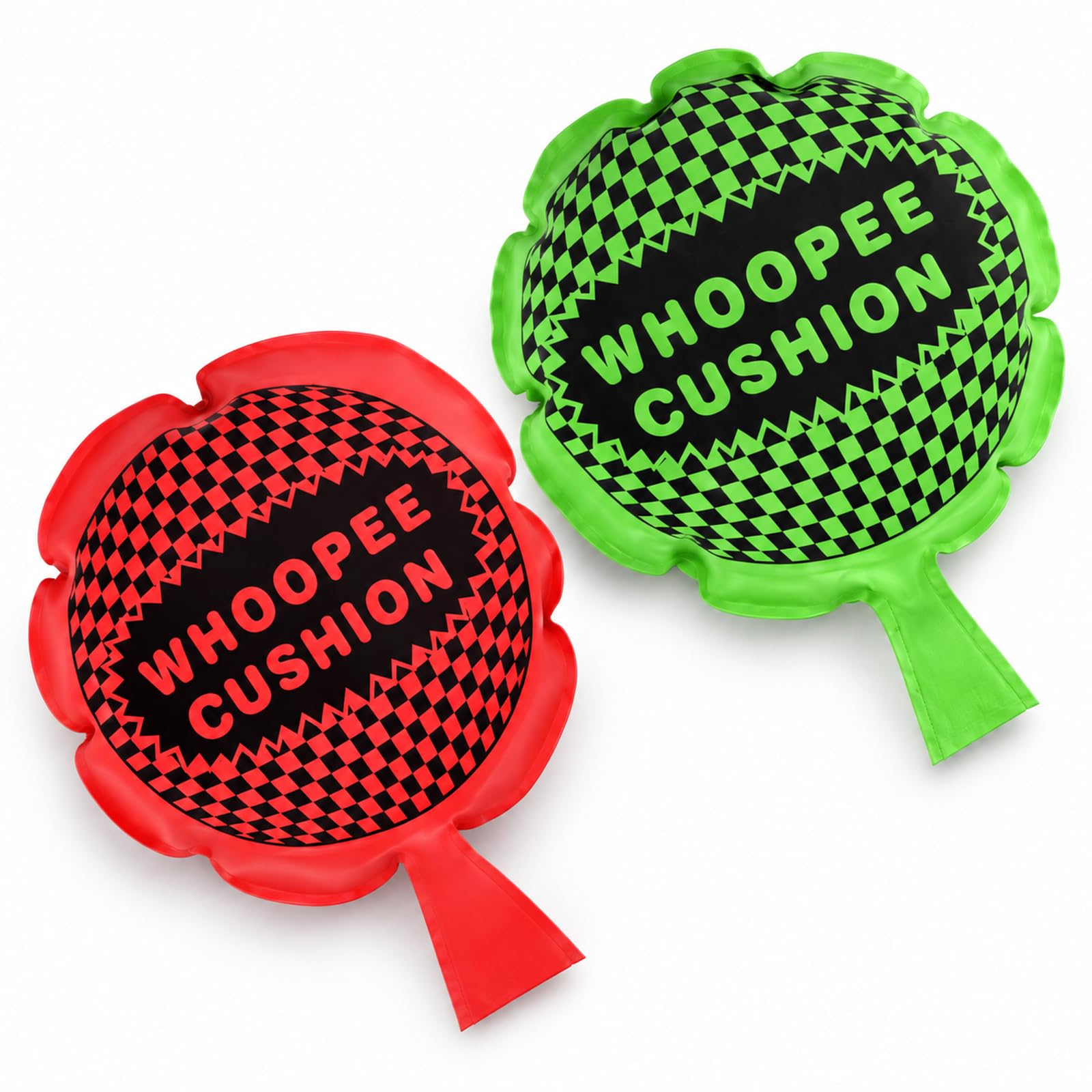 Medium Whoopee Cushion Set, 15 cm Red and Green 2-Pack, Office Prank Fun