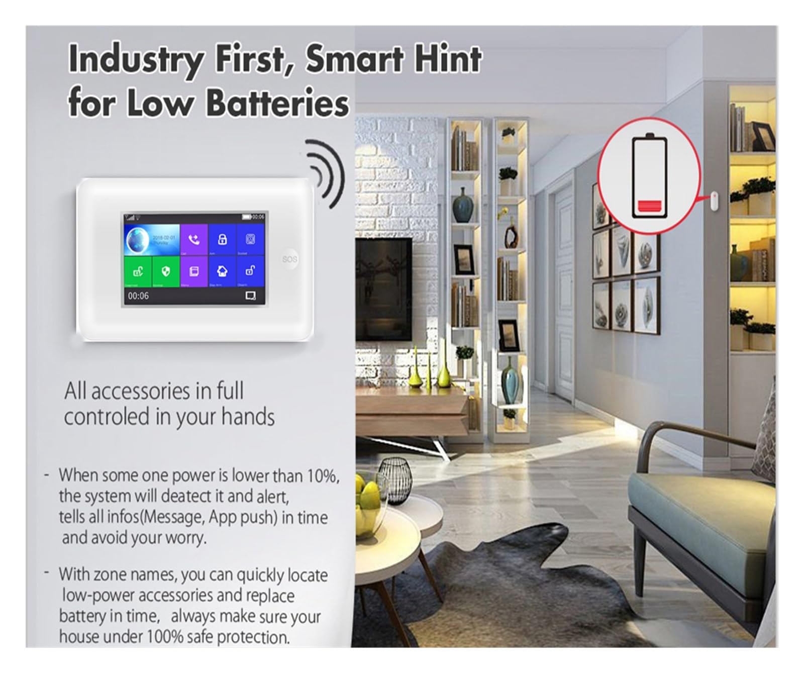 Écran TFT WiFi 4G Sécurité Anti-cambriolage GSM Système D'alarme Détecteur De Mouvement De Porte APP Détecteur De Contrôle Alarme(A KIT)