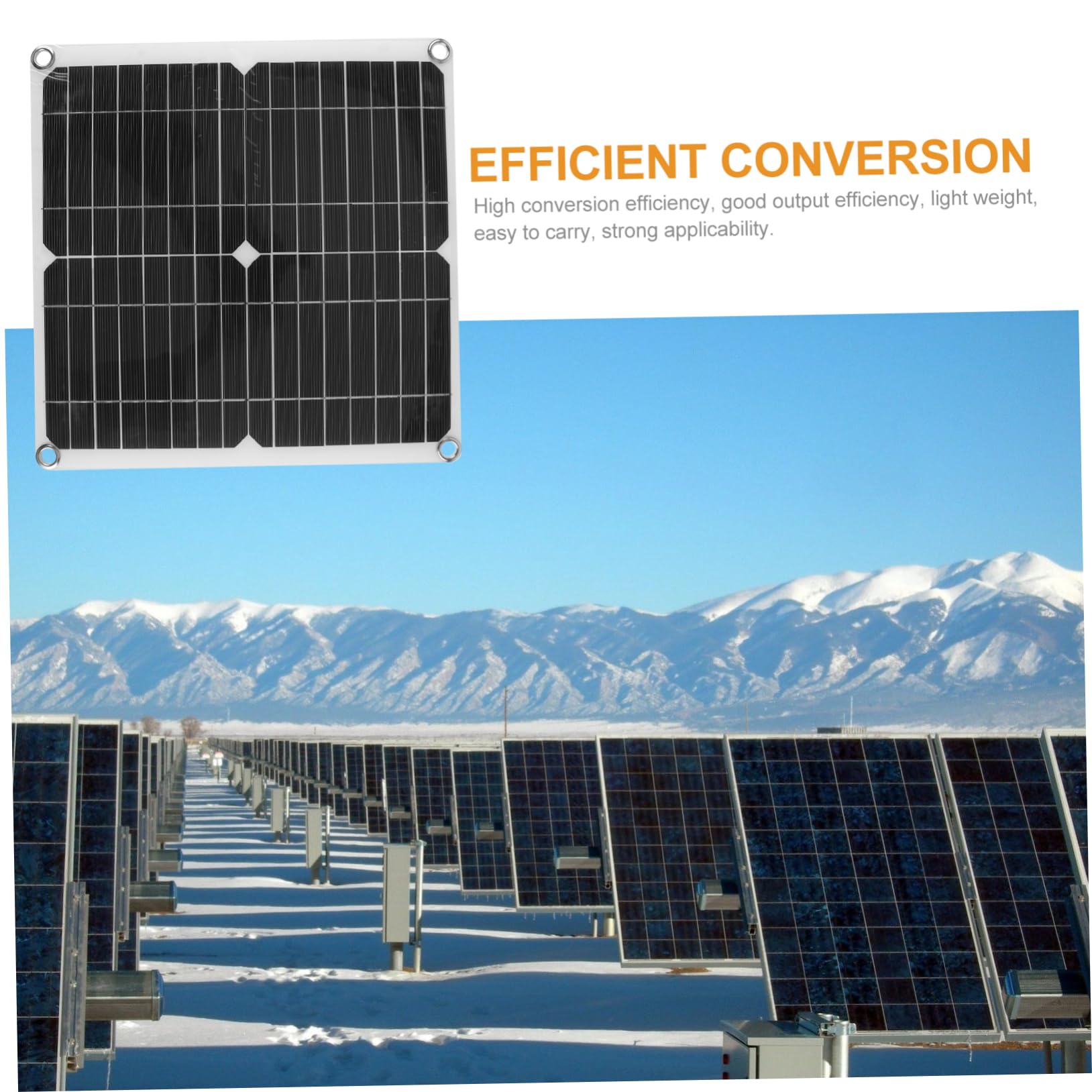 HANABASS Panel Solar Cargador para Baterías Kit Solar Portátil para Camping y Actividades al Aire Eficiencia Alta y Resistente al Agua