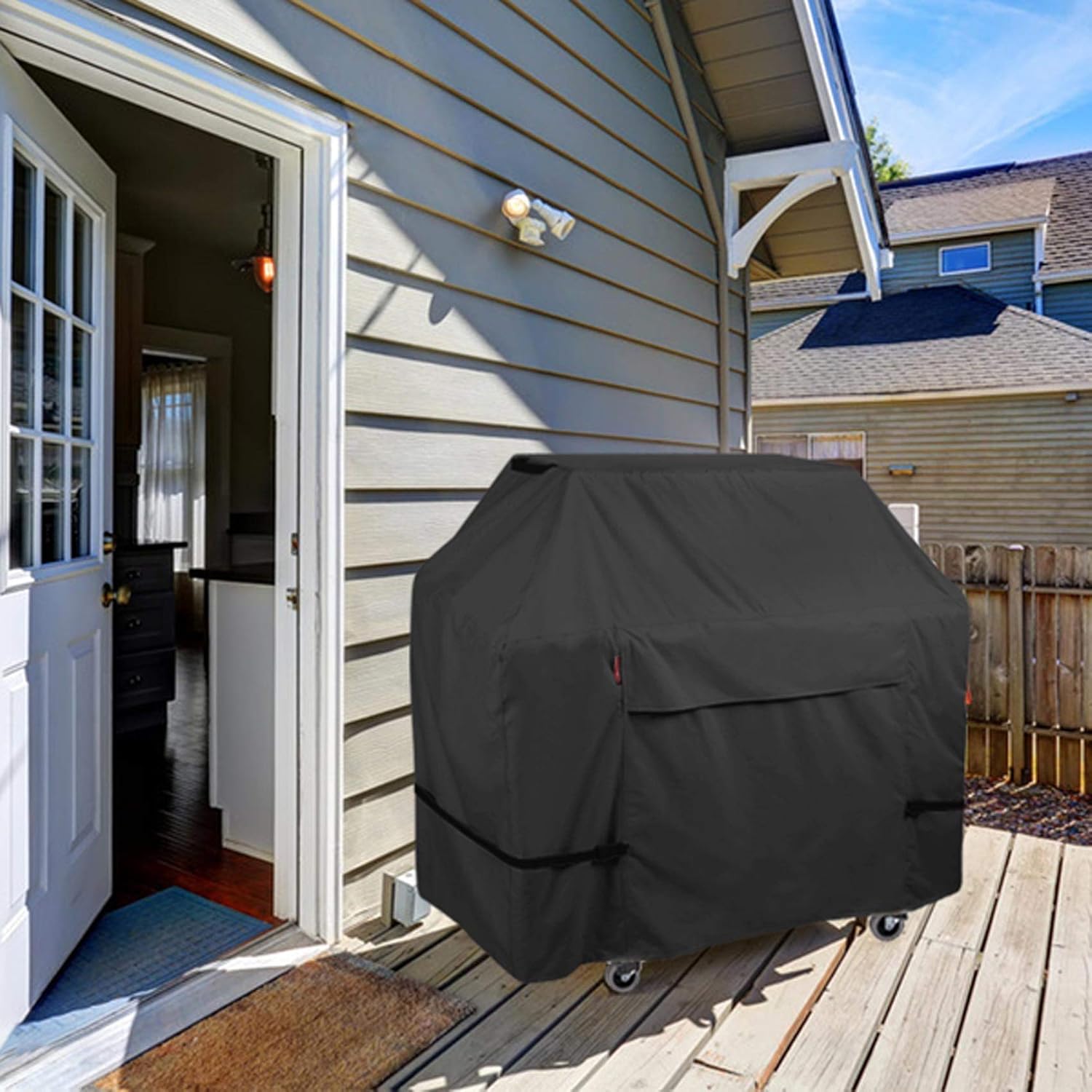 Porch Shield 62W x 24D x 48H inch Premium Gas Grill Cover Up to 60 inch, Waterproof and Fade Resistant 600D BBQ Covers for Weber, Brinkmann, Char-Broil and More, Black - Image 7