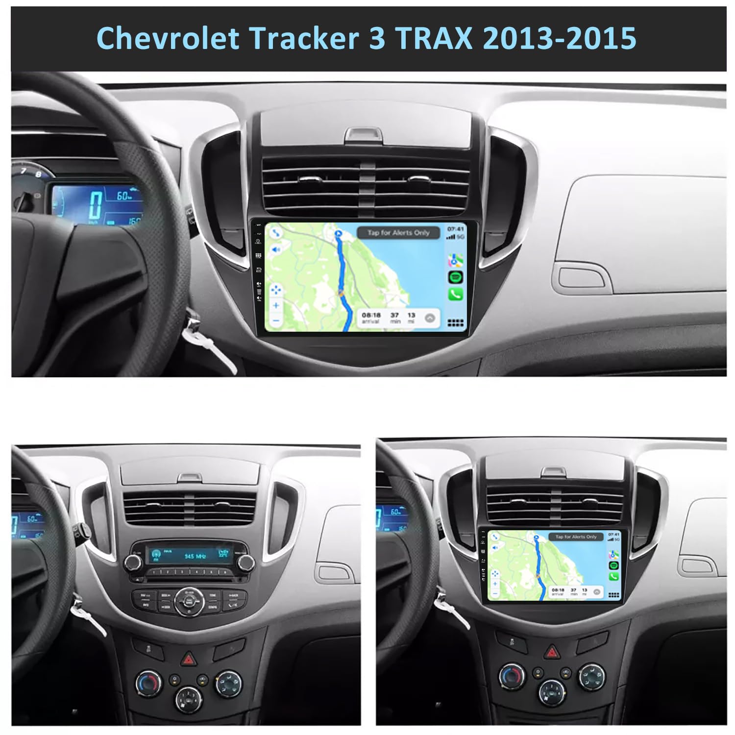 KEC 9" [2+64G] Android 16 radio samochodowe do Chevrolet Tracker 3 TRAX 2013-2015 z bezprzewodowym Apple CarPlay|Android Auto|Mirror Link|nawigacja GPS | Bluetooth 5.0|WiFi |USB|Navi|FM+kamera cofania