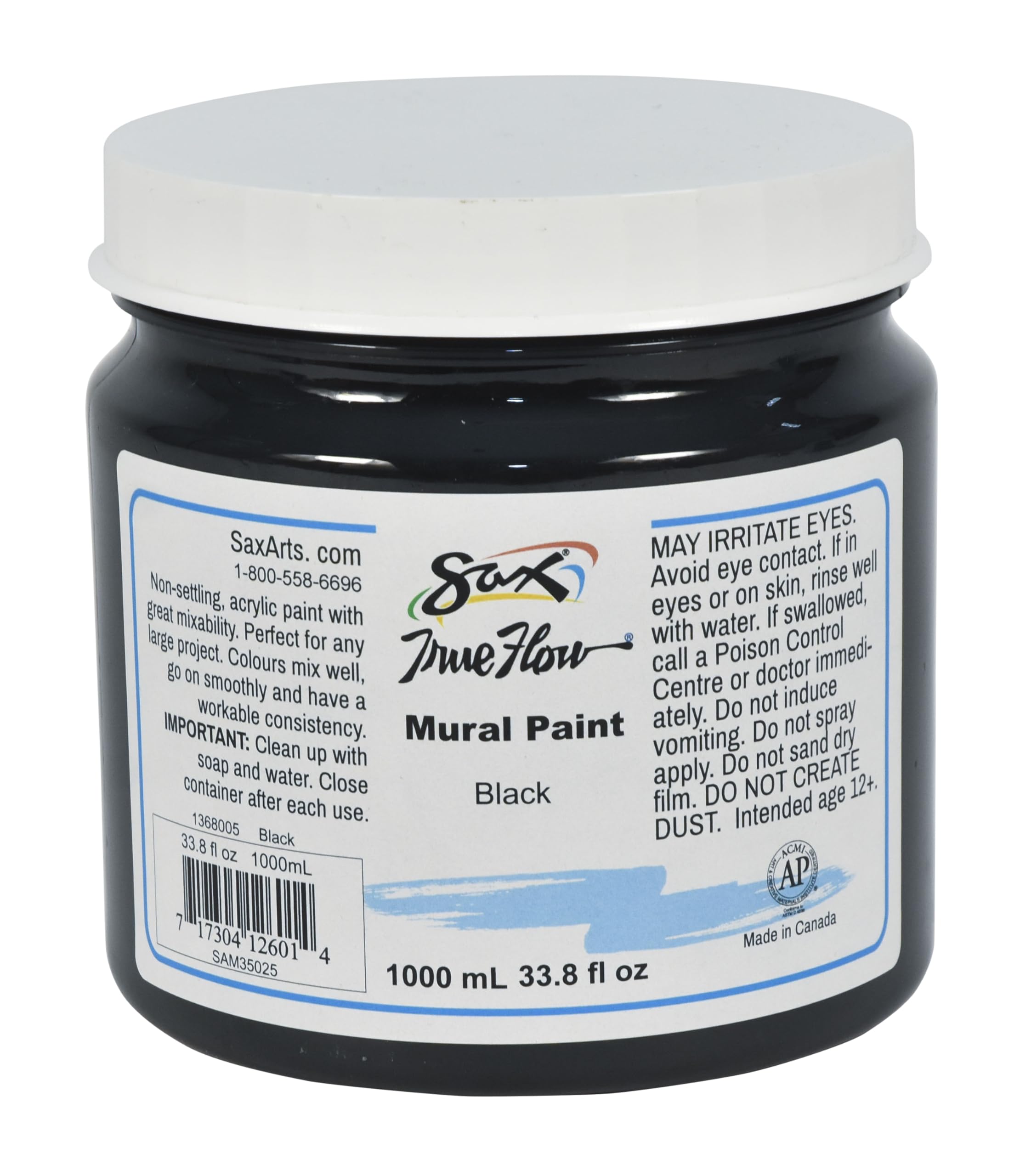 Sax True Flow Mural Paint - 1 Quart - Black