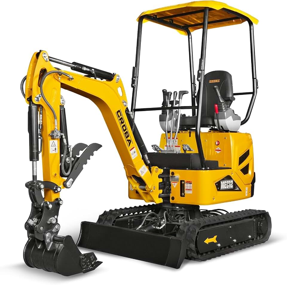 MechMaxx Mini Compact Excavator Kubota D722 13.7HP Engine, 65.7” Max. Digging Depth, 2700 LBS Operating Weight, MEC12