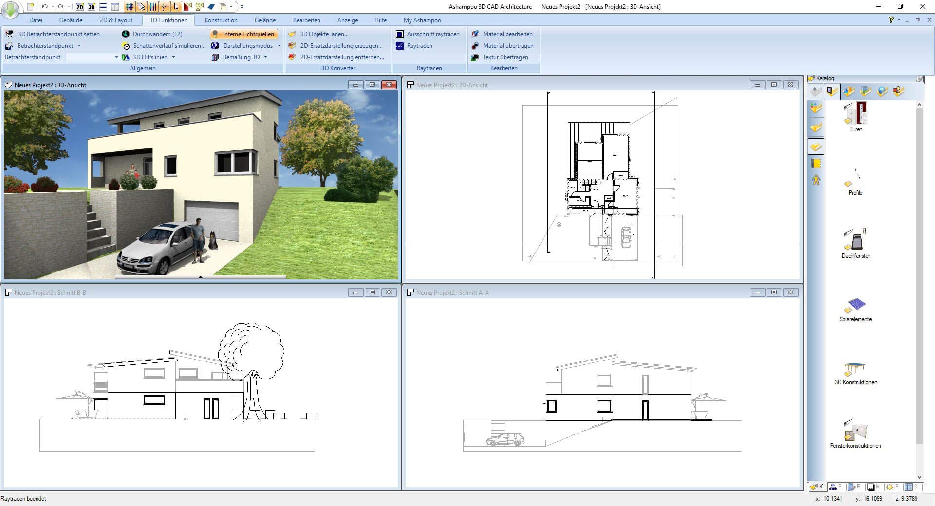 3D CAD 7 Architecture 2D / 3D Architektur-Software, Hausplaner, Grundrisse zeichnen für Windows 11, 10, 8.1, 7