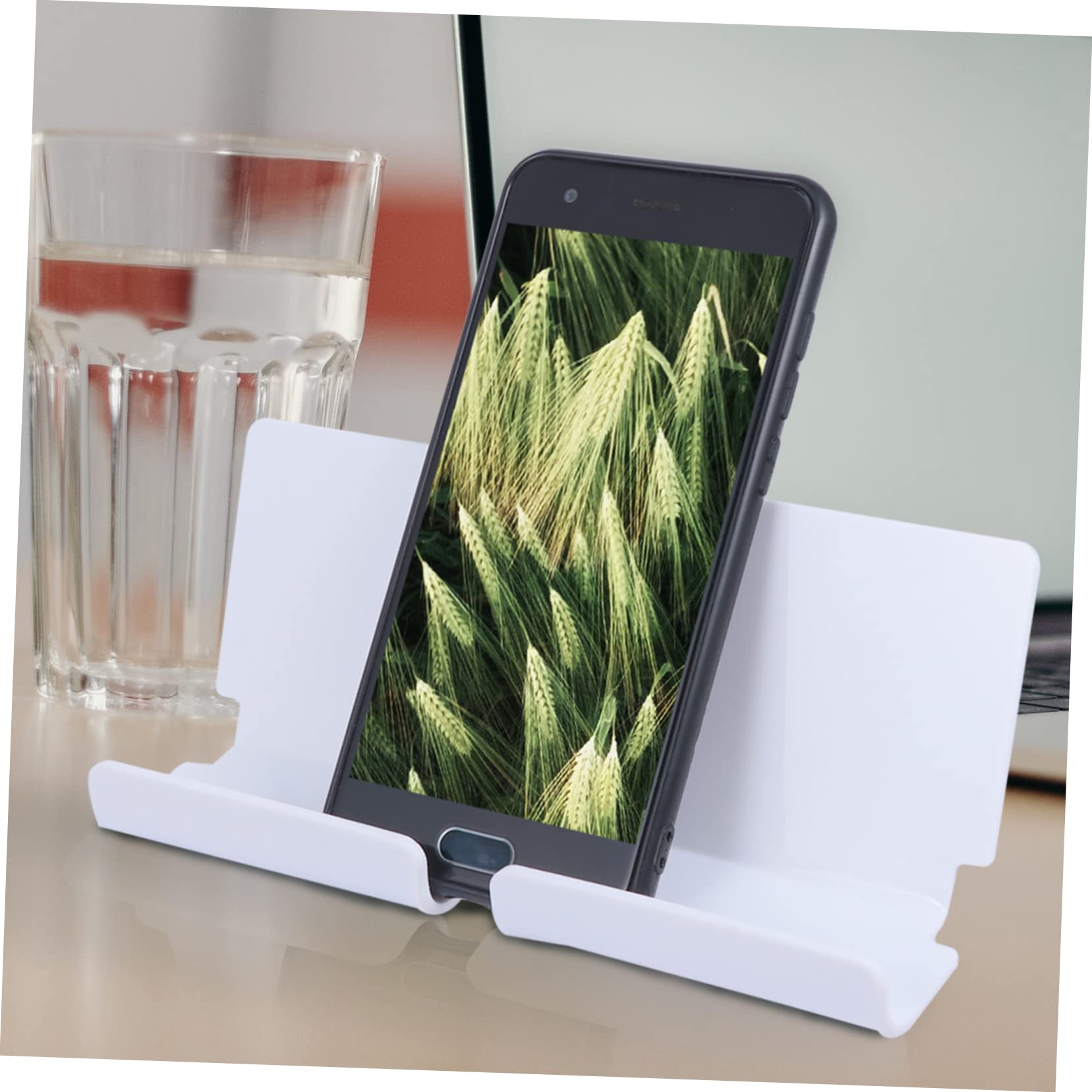 OSALADI 2pezzi Supporto Telefonico Da Muro Acrilico Senza Foratura Per Cucina e Bagno Supporto Per Smartphone e Tablet Facile Installazione e Ricarica Resistente e Durevole