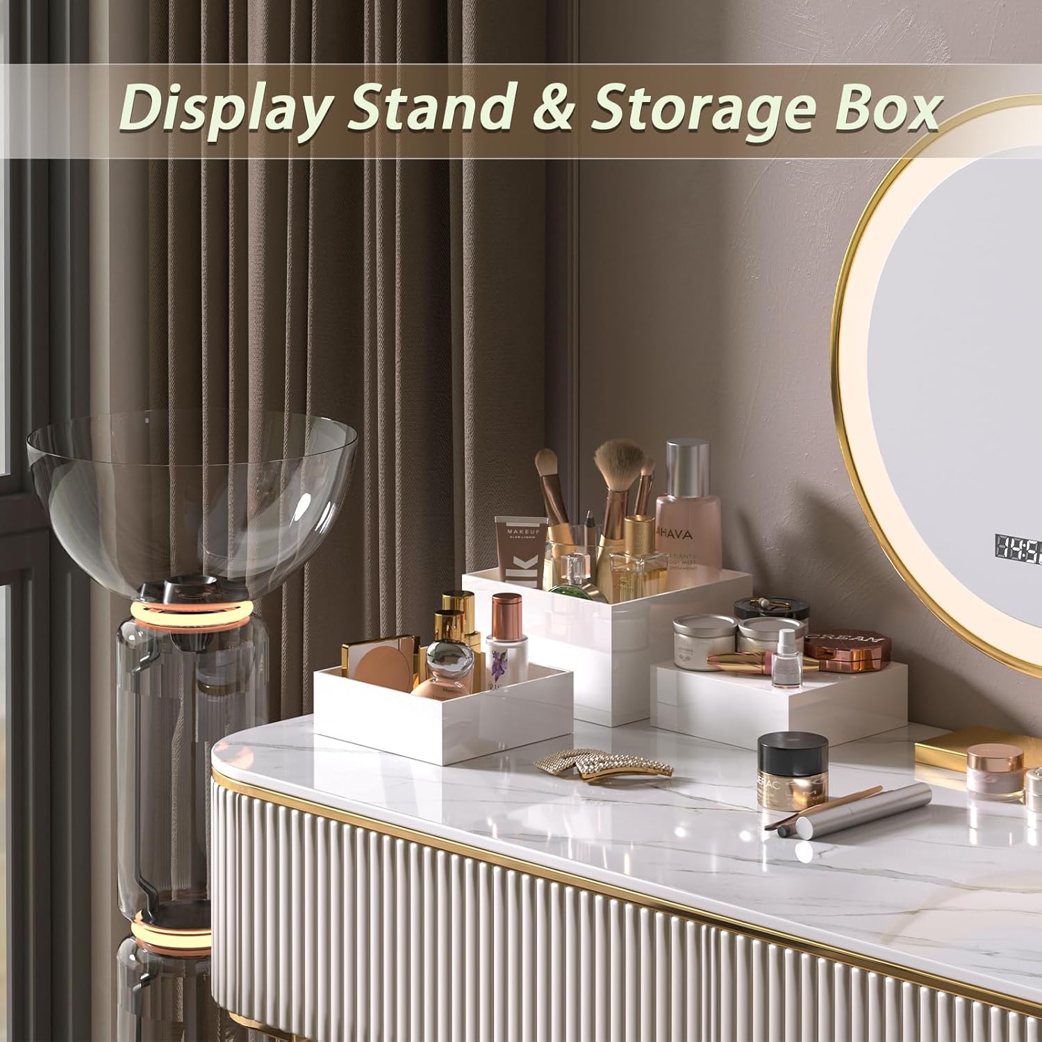 6PCS Buffet Risers, Food Risers for Buffet Table, Acrylic Boxes for Food, Display Stand for Party Catering Dessert Collectibles, Acrylic Cube Boxes with Hollow Bottoms, Food Stand Set, White (8"x9"x10")