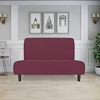Vista 2 de Easy-Going - Funda elástica para futón, cubierta para sofá cama sin brazos, protector de muebles sin reposabrazos con parte inferior elástica