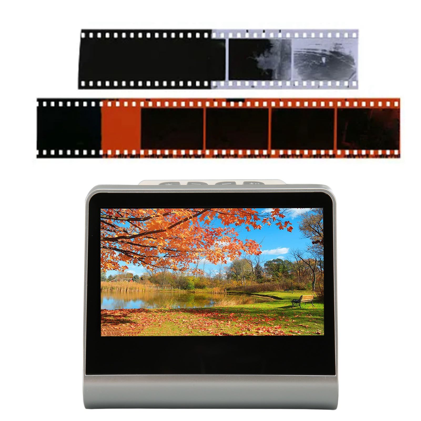Cryfokt Digitaler Filmscanner, 14MP 22MP Sensor Film- und Diascanner mit HD-Farbbildschirm, Anschluss, Konvertierung von Dias und Filmen in Digitale Fotos für Computer und Laptops