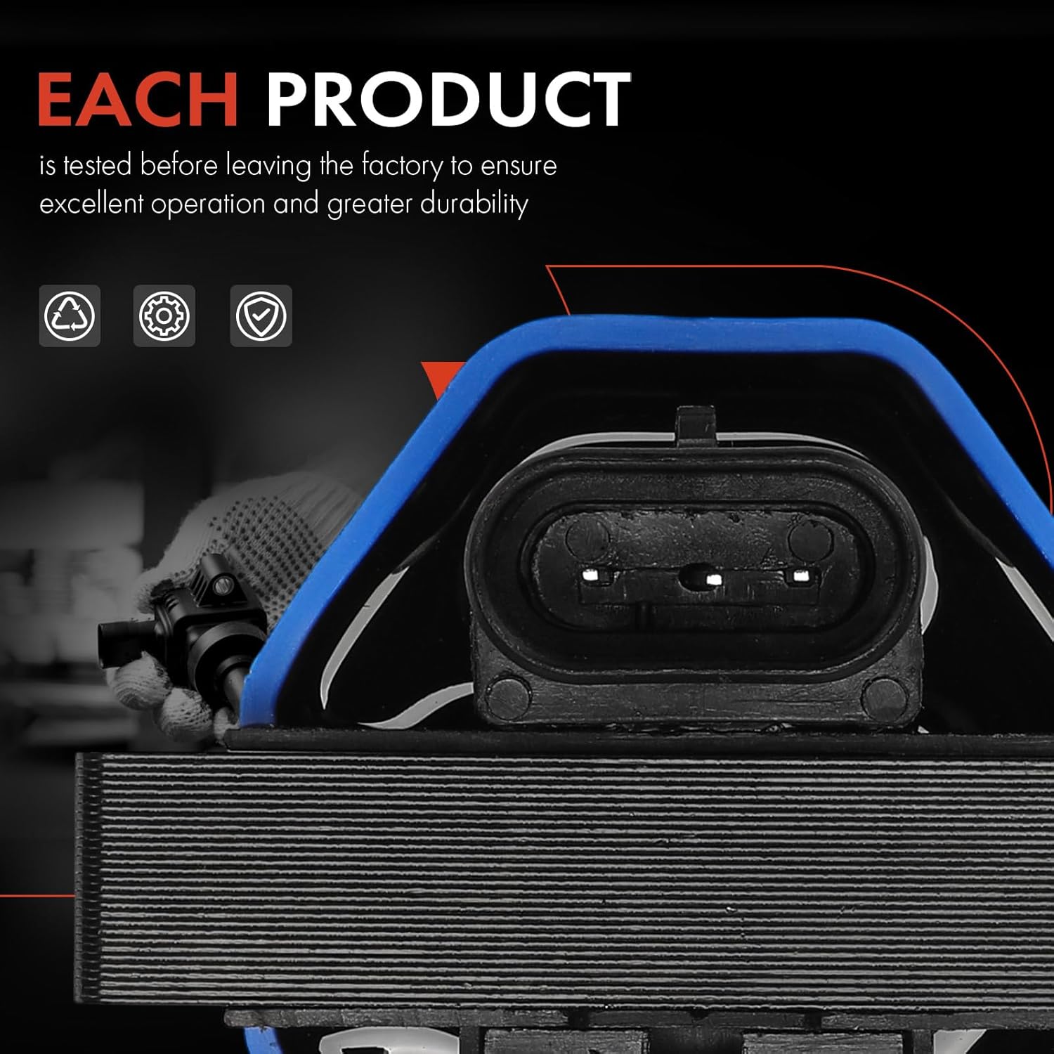 A-Premium (Blue) Engine Ignition Coil Pack Compatible with Chevrolet Silverado 1500 & GMC Sierra 1500 & Cadillac Escalade & Buick Roadmaster & Isuzu NPR & Oldsmobile Bravada & Workhorse P32 & Pontiac