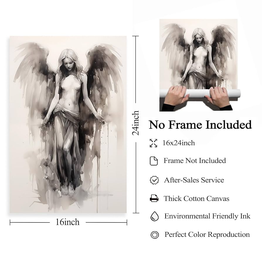 平成、19-年度、天使のピアノ、ボスター、 Amazon.co.jp: AISSPINGET 天使ポスター 白黒天使の翼 ウォール