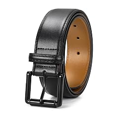 TRIWORKS Men Genuine Leather Belt Mens Dress Belt Pin Buckle for Jeans Pants